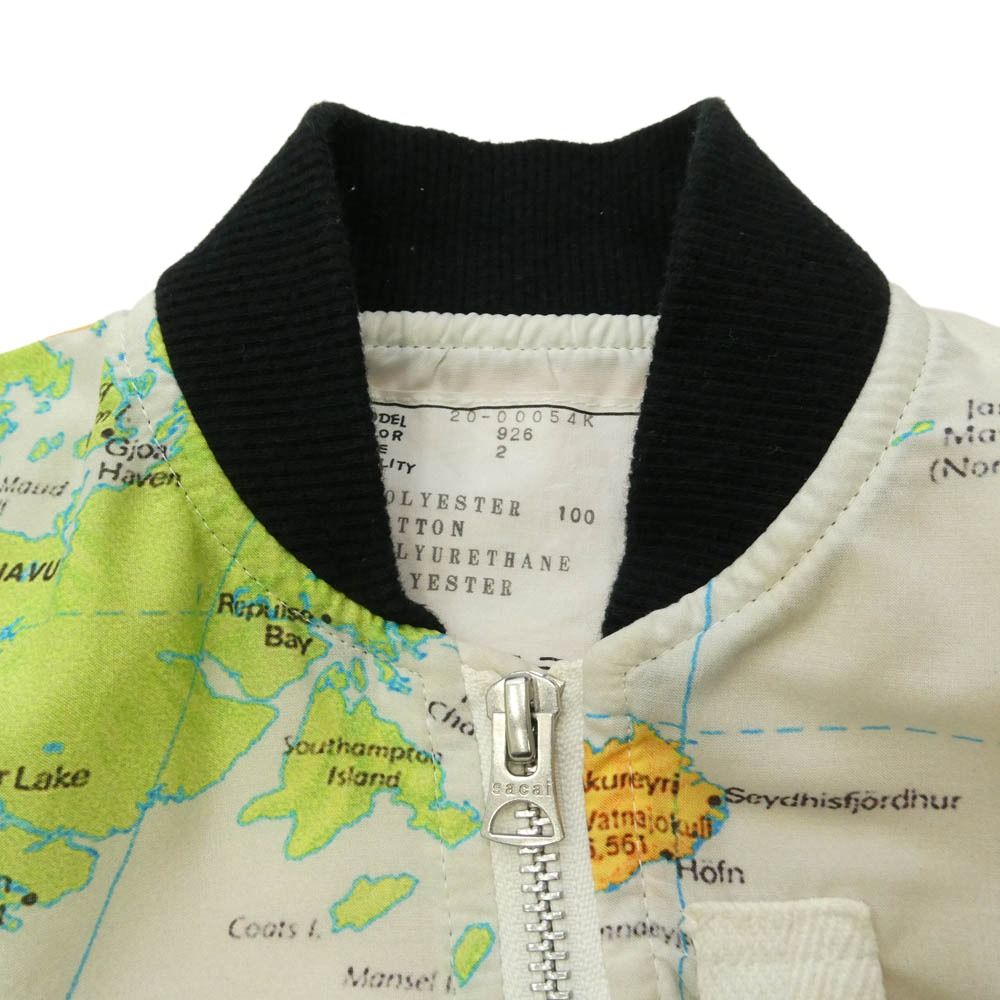 Sacai サカイ 20SS 20-00054K Kids World Map MA-1 キッズ ワールド