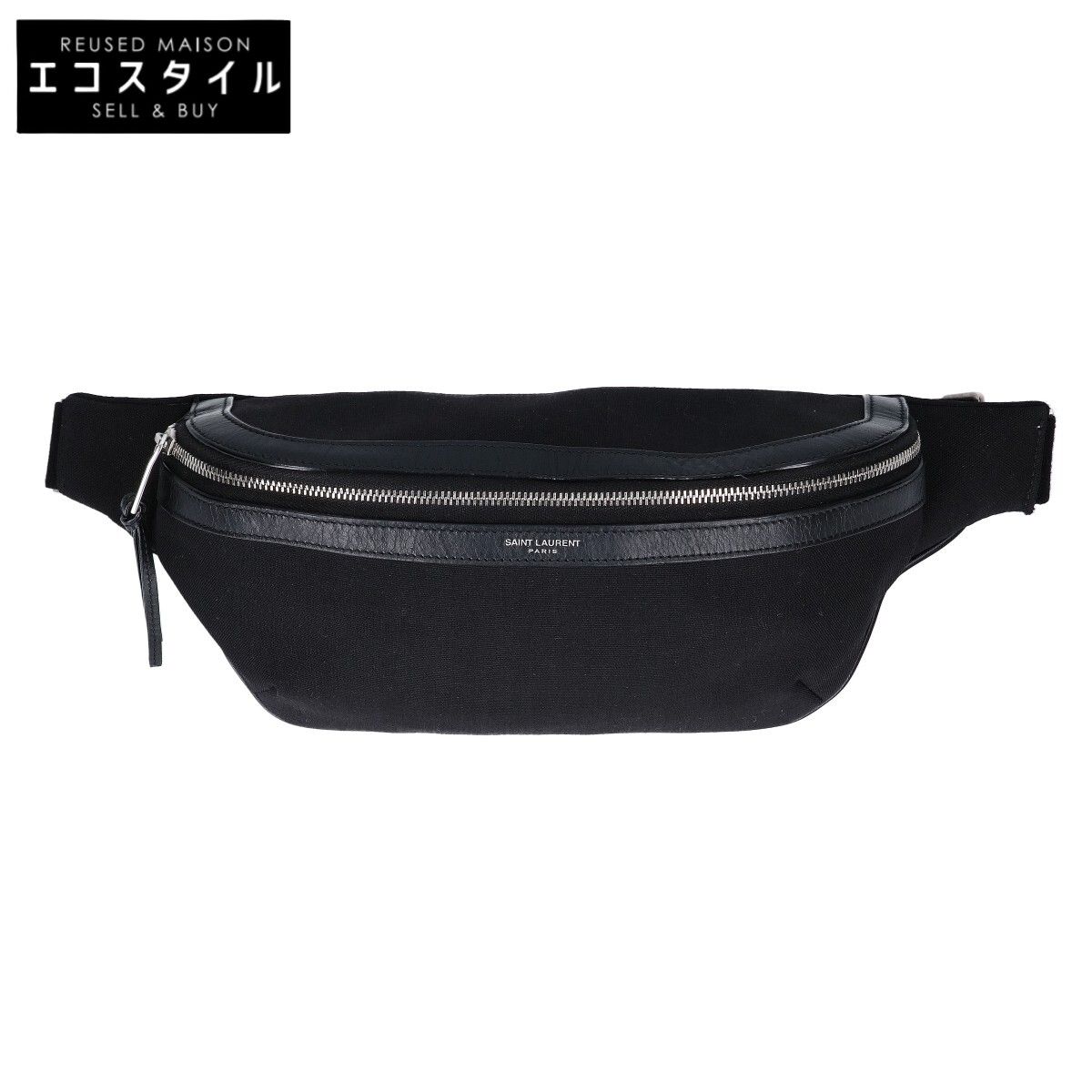 SAINT LAURENT PARIS　サンローランパリ　【美品】557831 キャンバス/レザー ベルトバッグ