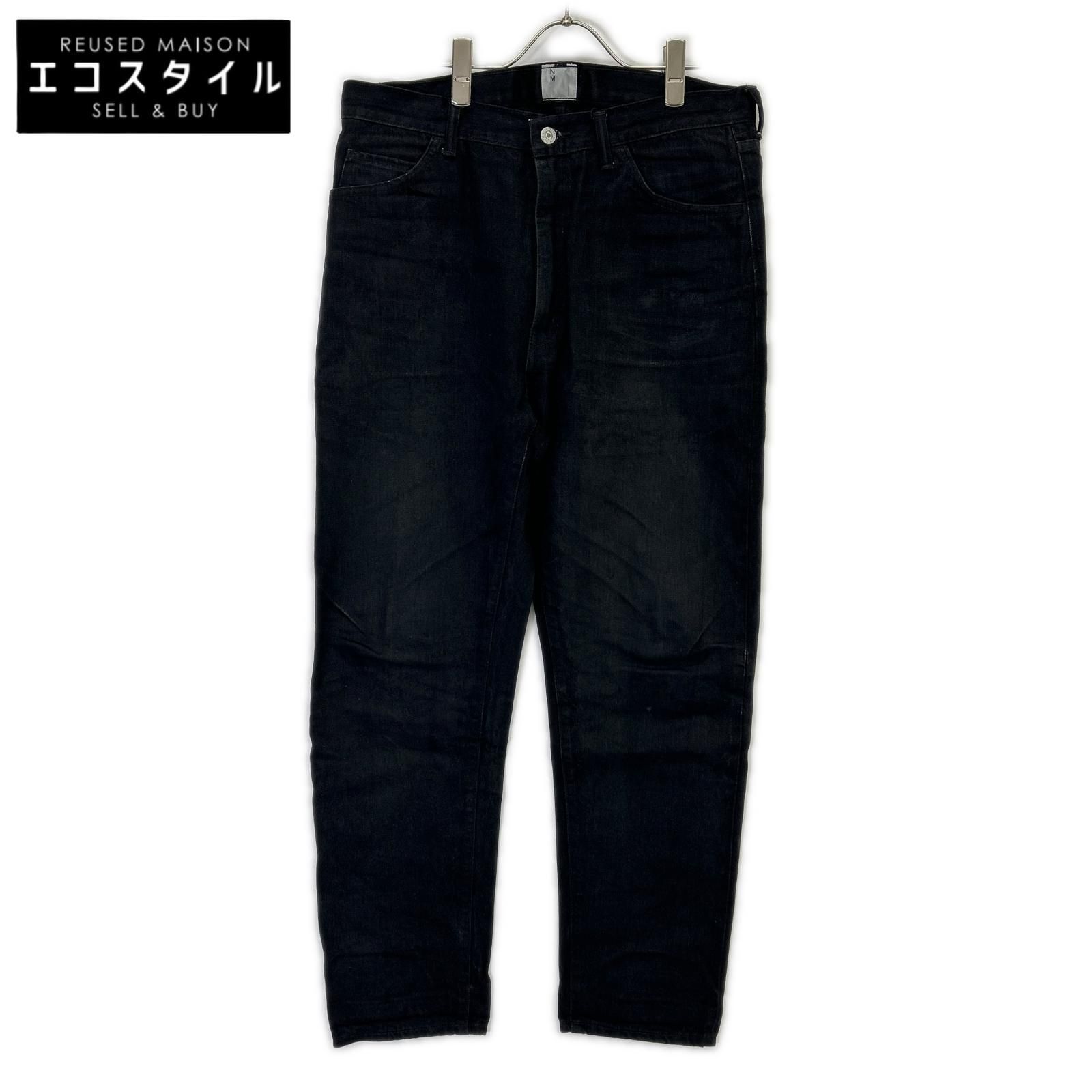 New Manual　ニューマニュアル　#010 ブラック コットン LV SUPER SLIM JEANS BK ONE-WASHED　34