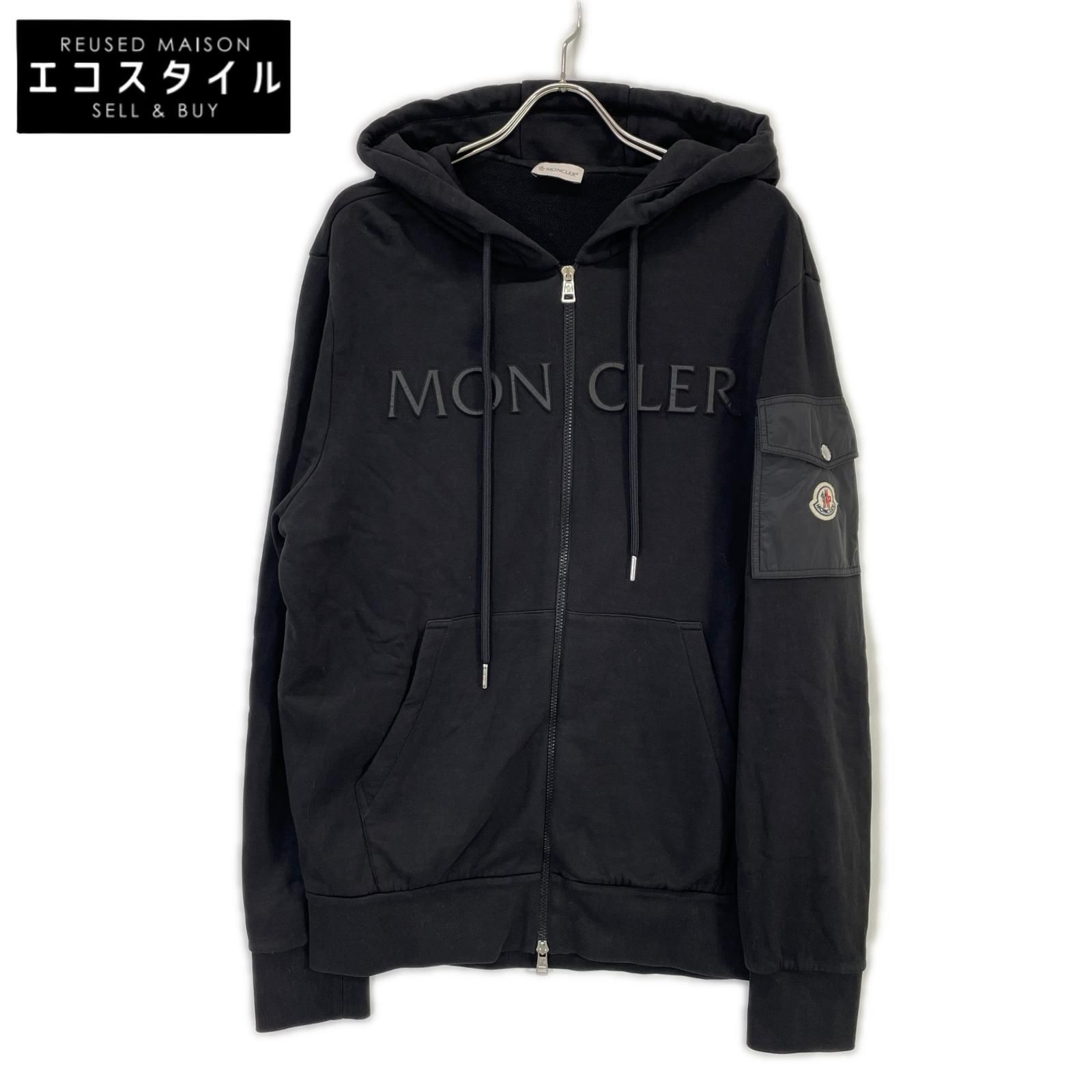 MONCLER　モンクレール　22年 ブラック FELPA CON CAPPUCCIO パーカー　XL