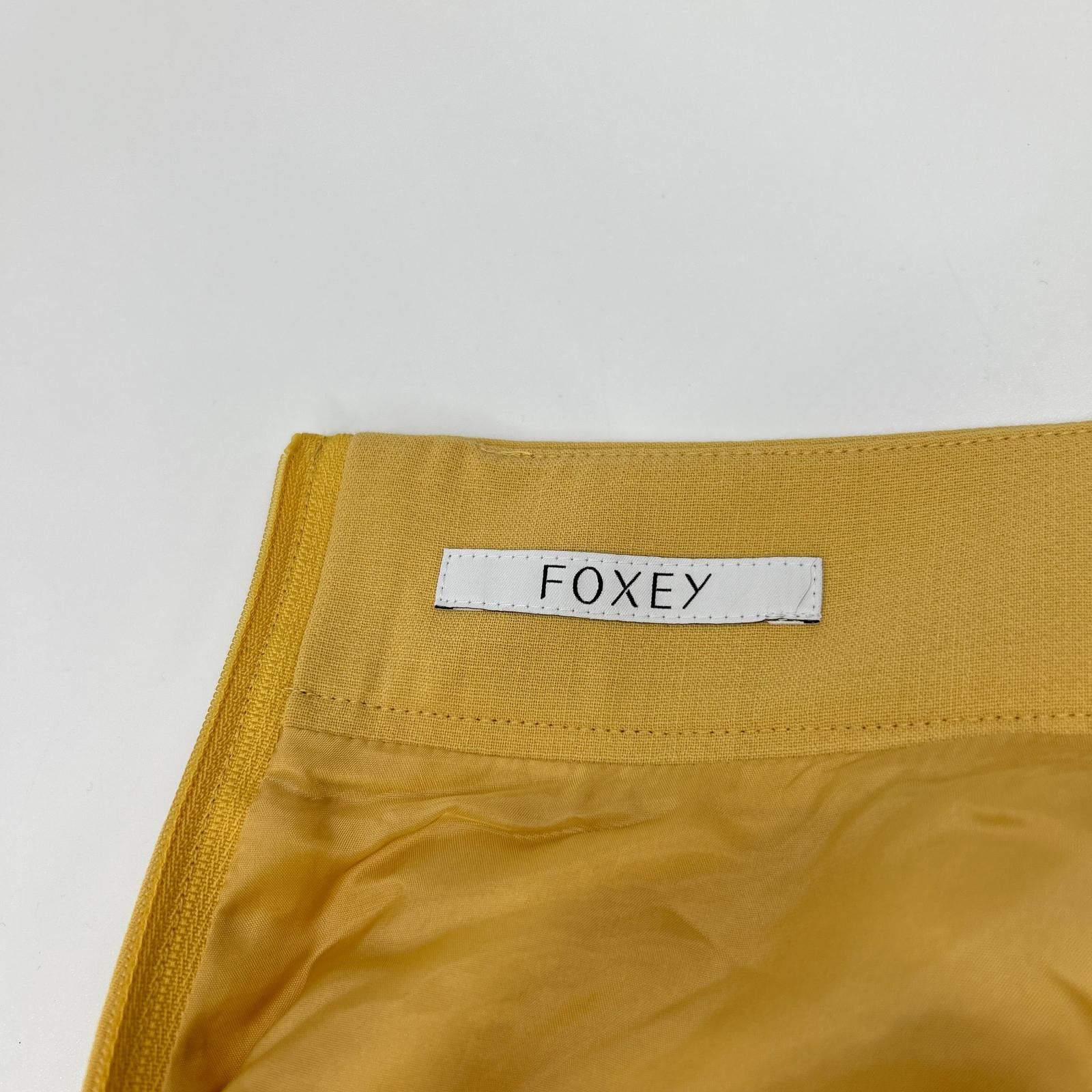 FOXEY フォクシー 42430 イエロー メープルフレア ロゴプレート