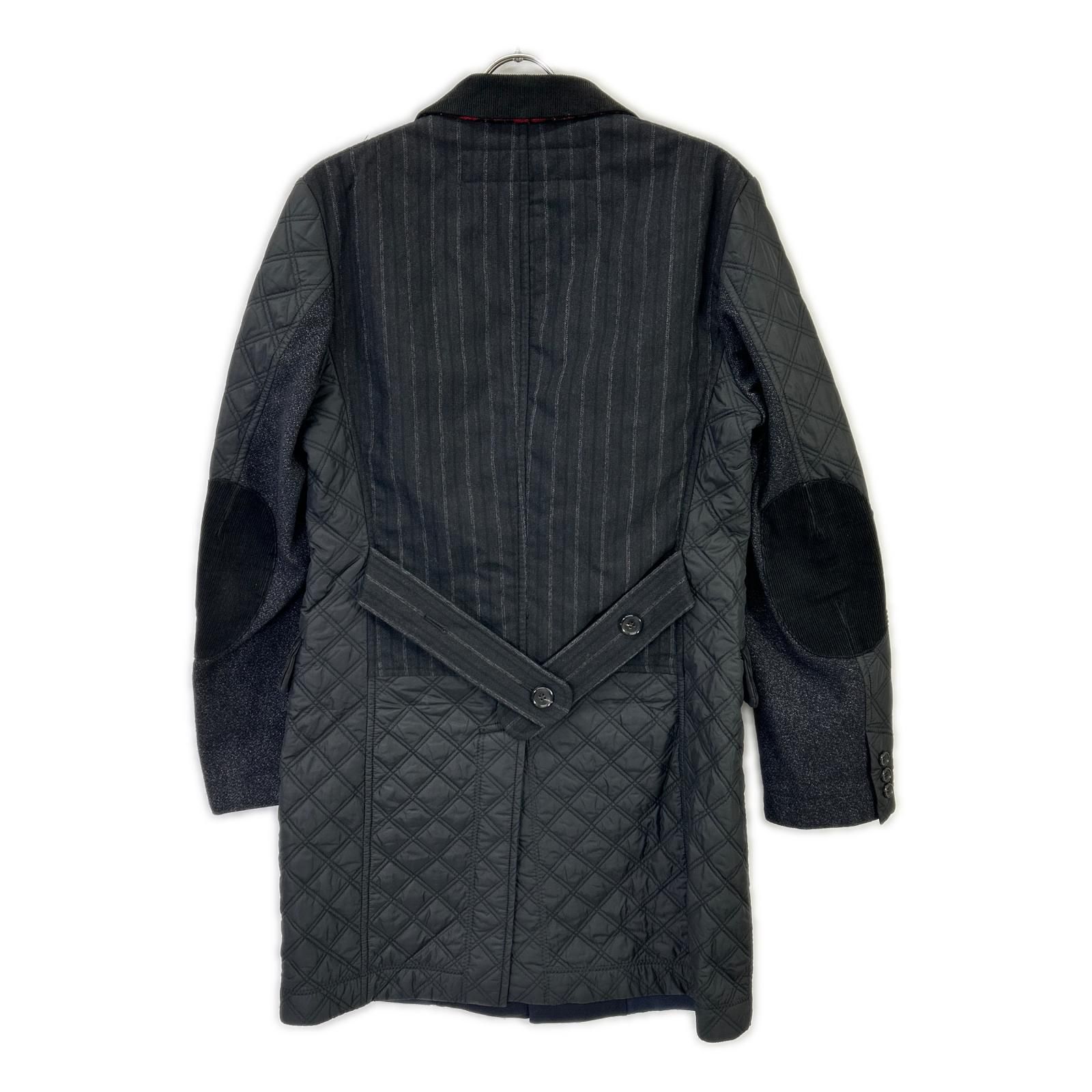 JUNYAキルティングロングコート黒 COMMEdesGARCONS JUNYA WATANABE コムデギャルソンジュンヤワタナベ WN