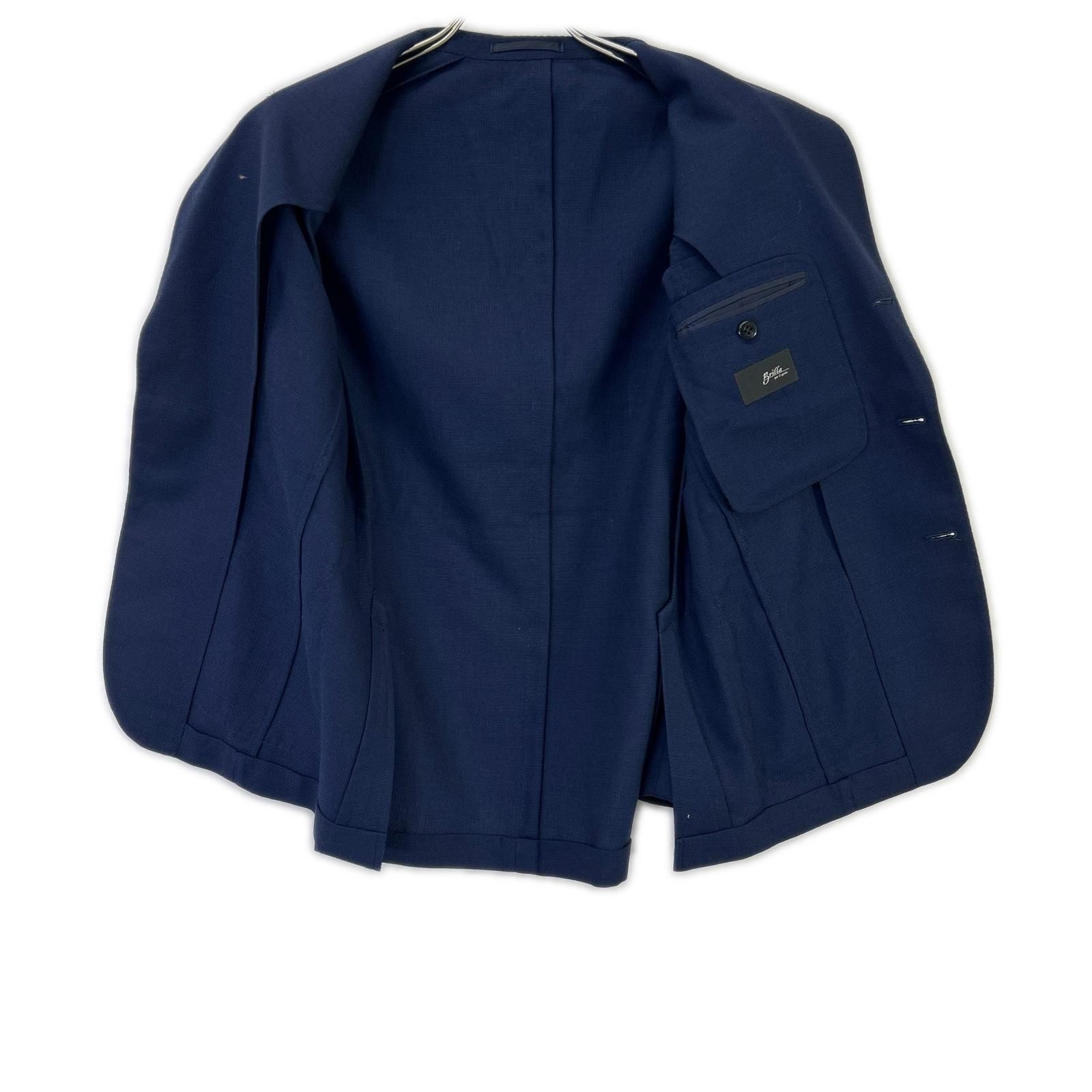 Brilla per il gusto ブリッラ ペル イル グスト ネイビー DORMEUIL ウール ホップサック ライトジャケット 44 Brilla per il gusto ブリッラ ペル イル グスト ネイビー DORMEUIL