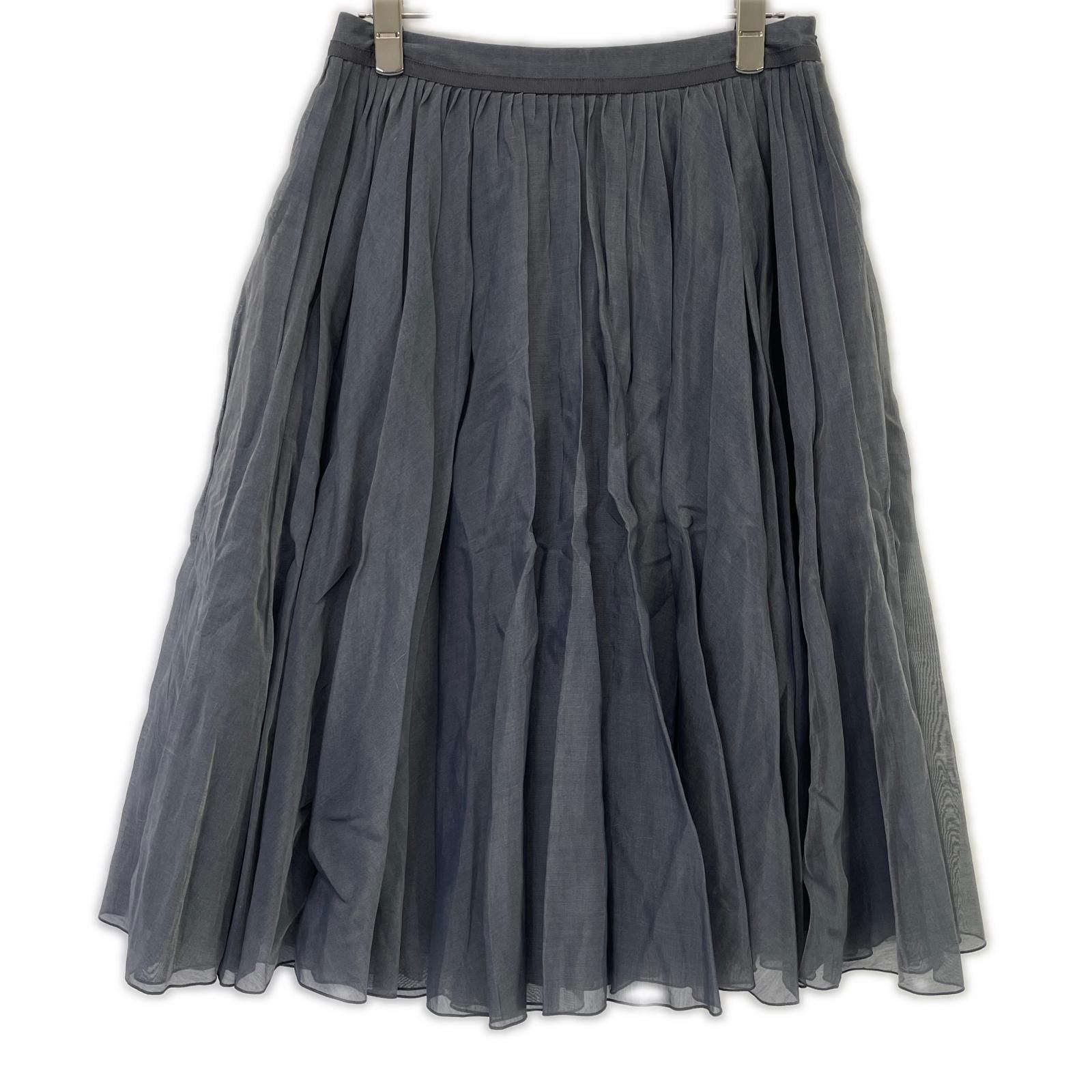 FOXEY フォクシー スカート シアーサーキュラー シルク混 フレア FOXEY BOUTIQUE フォクシーブティック 35968 グレー シアー
