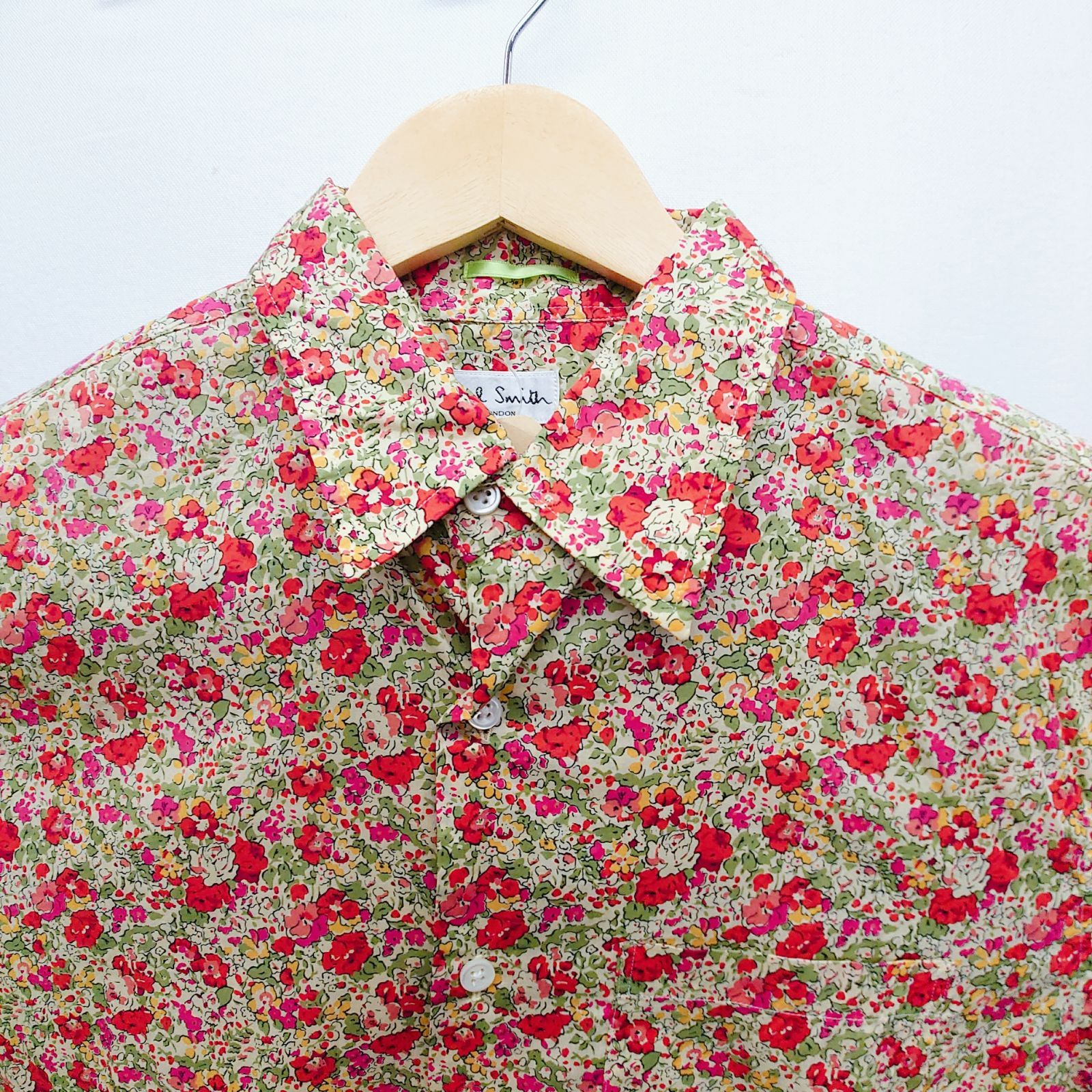 Paul Smith LONDON ポールスミス 半袖シャツ L 日本製 花柄 総柄