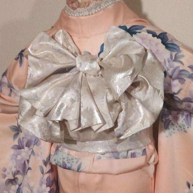振袖 フルセット 落款 ピンク 写真家・秋山庄太郎 花柄 草花文 正絹