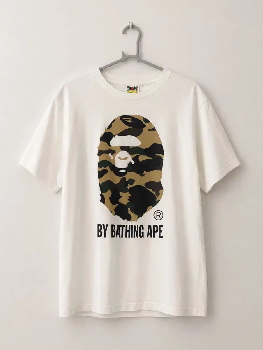 A BATHING APE アベイシングエイプ カモフラージュ マイキー 半袖Tシャツ 白