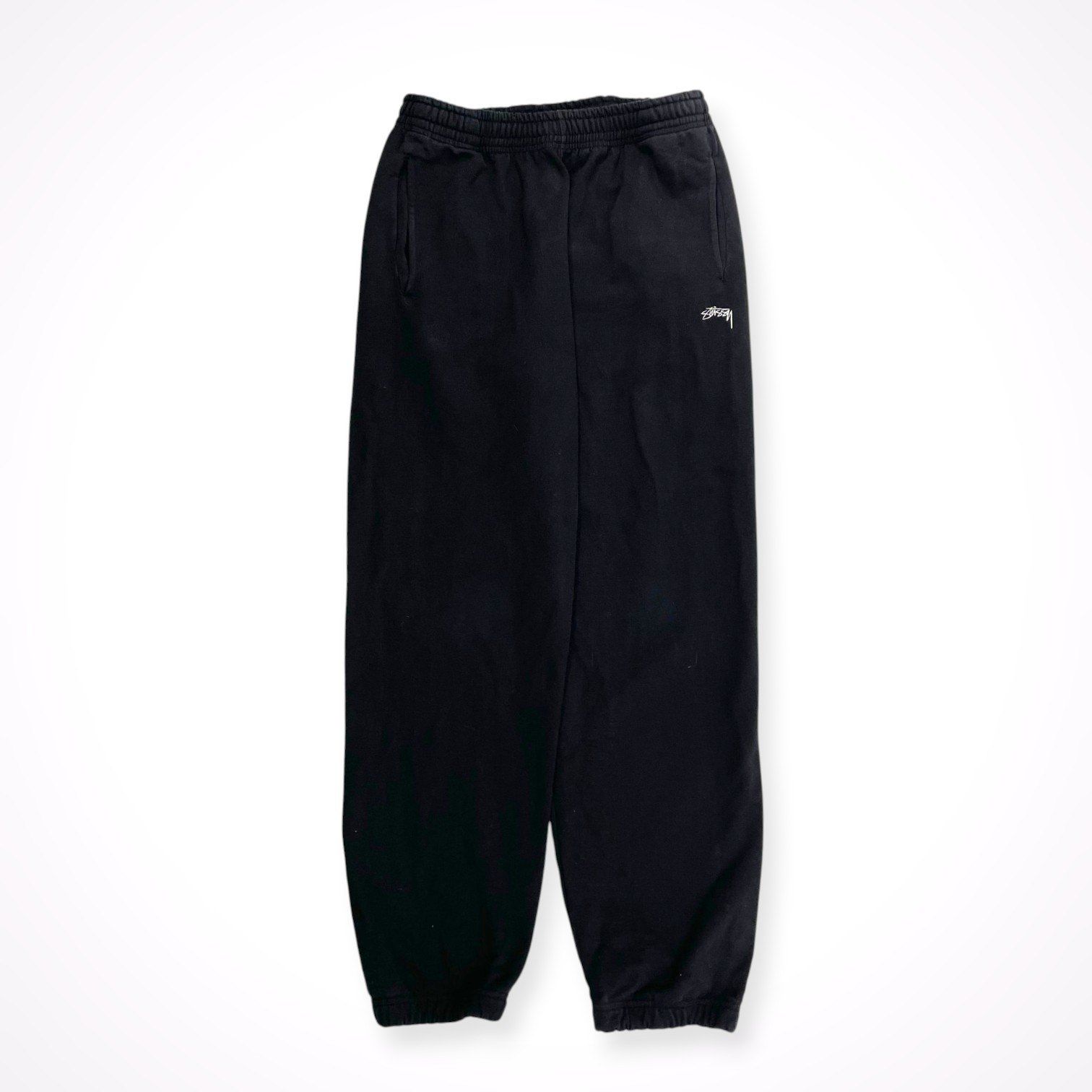 stussy / 刺繍ロゴスウェットパンツ ブラック SIZE:M - メルカリ
