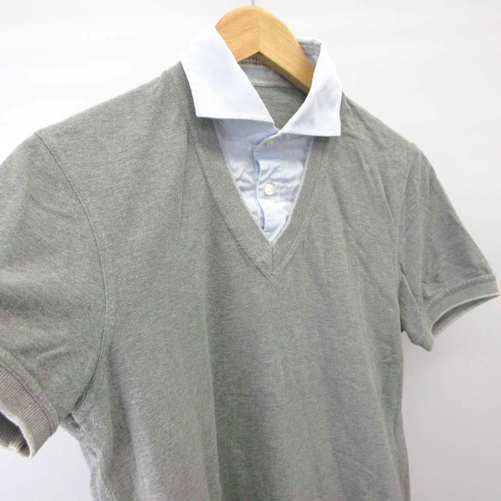 ブルネロクチネリ BRUNELLO CUCINELLI レイヤード Vネック半袖