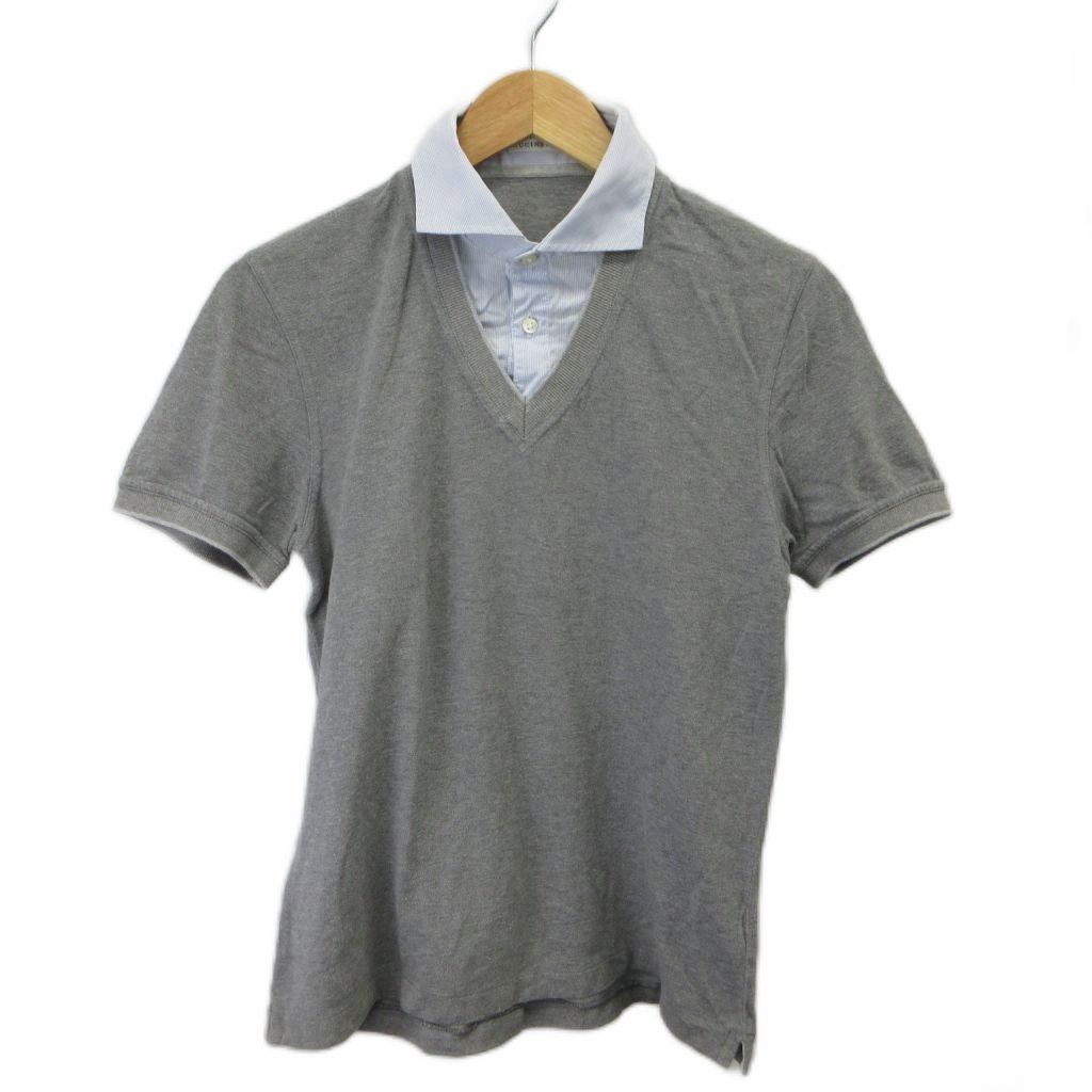 ブルネロクチネリ BRUNELLO CUCINELLI レイヤード Vネック半袖