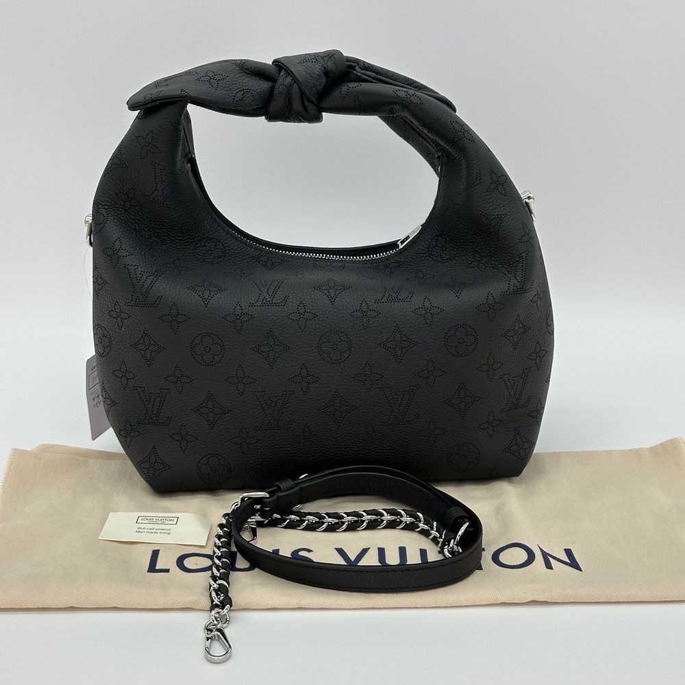 LOUIS VUITTON ルイヴィトン M20703 マヒナ穿孔モノグラム ホワイノット PM 2WAY バッグ ブラックシルバー金具 231,000円