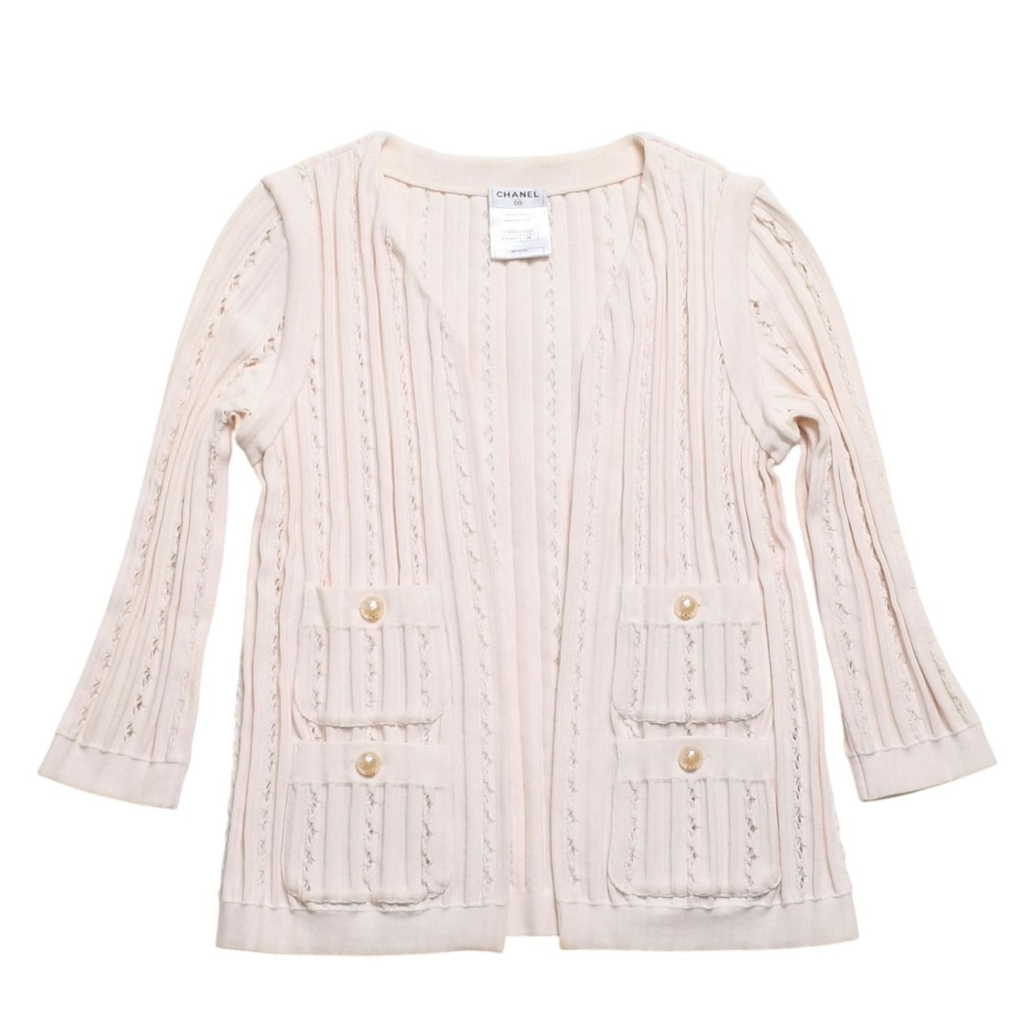 極美品 CHANEL シャネル カーディガン パールボタン ココマーク