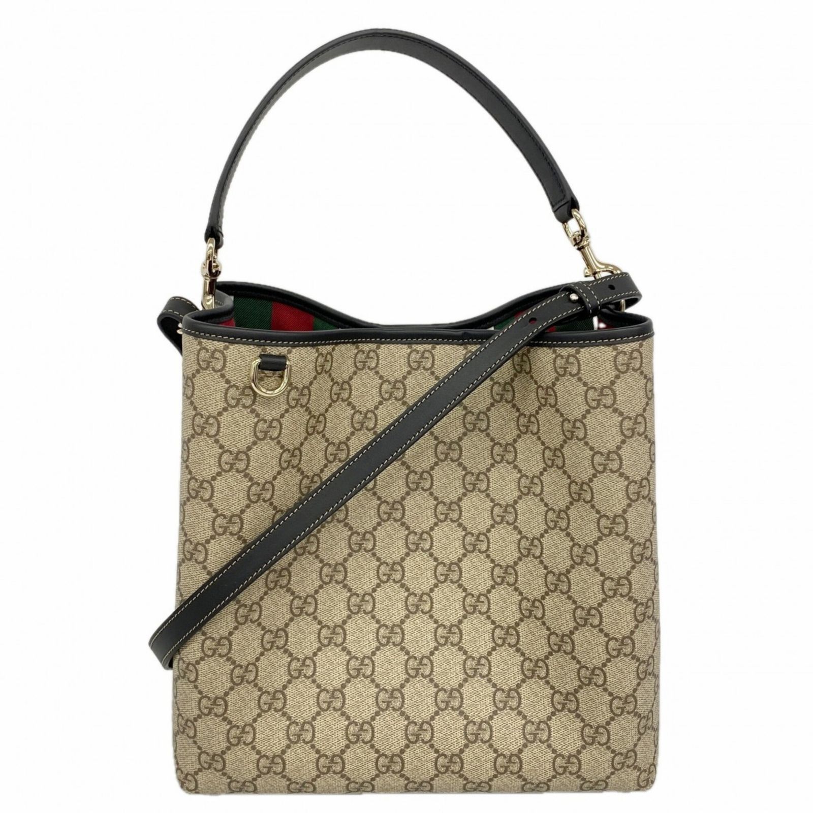 グッチ(Gucci) グッチ ハンドバッグ GGスプリーム 815103 ブラウン ブラック シャンパン 2wayバッグレディース P3188119