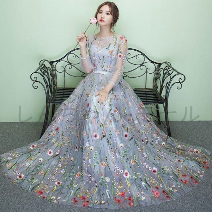 ドレス ロングドレス 演奏会 パーティードレス ワンピース ロング丈 結婚式 披露宴 花嫁 ブライズメイド 二次会 お呼ばれ ドレス 大人 ピア