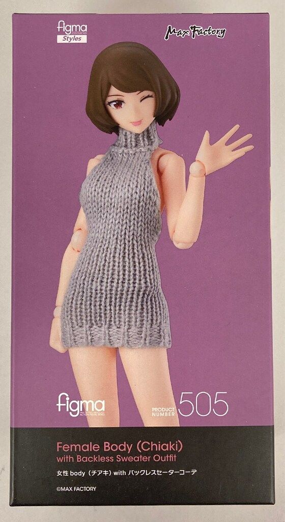 MAXFACTORY figma 女性body (チアキ) with バックレスセーターコーデ 505