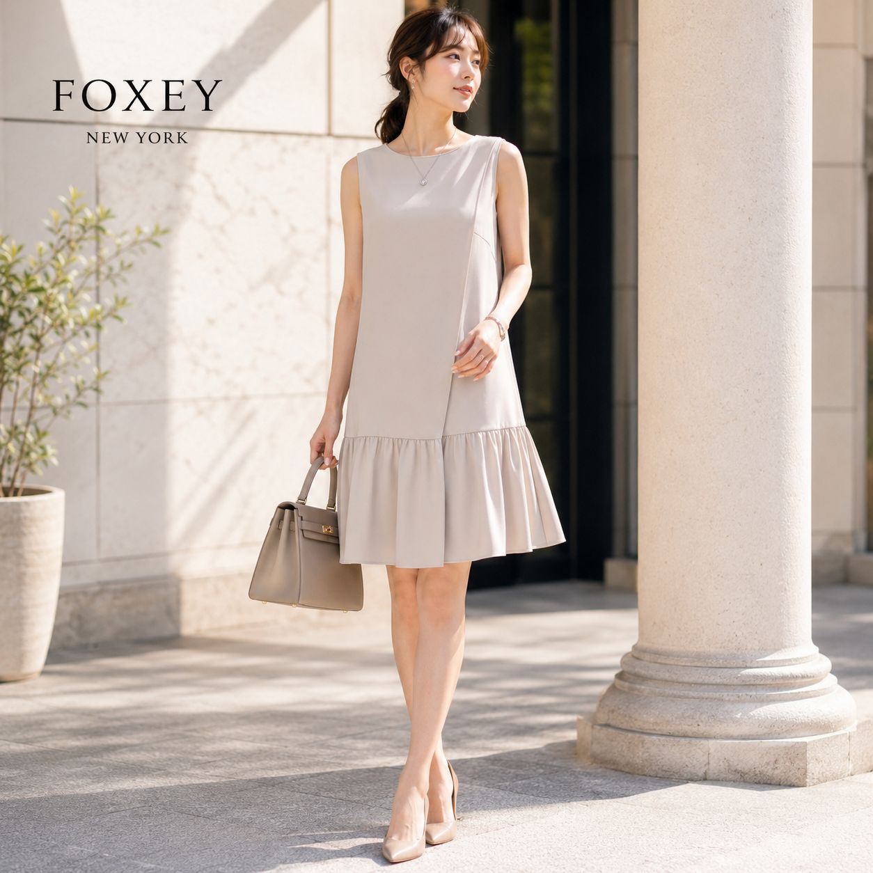 新品同様の美しさ / 自然に広がるシルエット】FOXEY NEWYORK / ドレス
