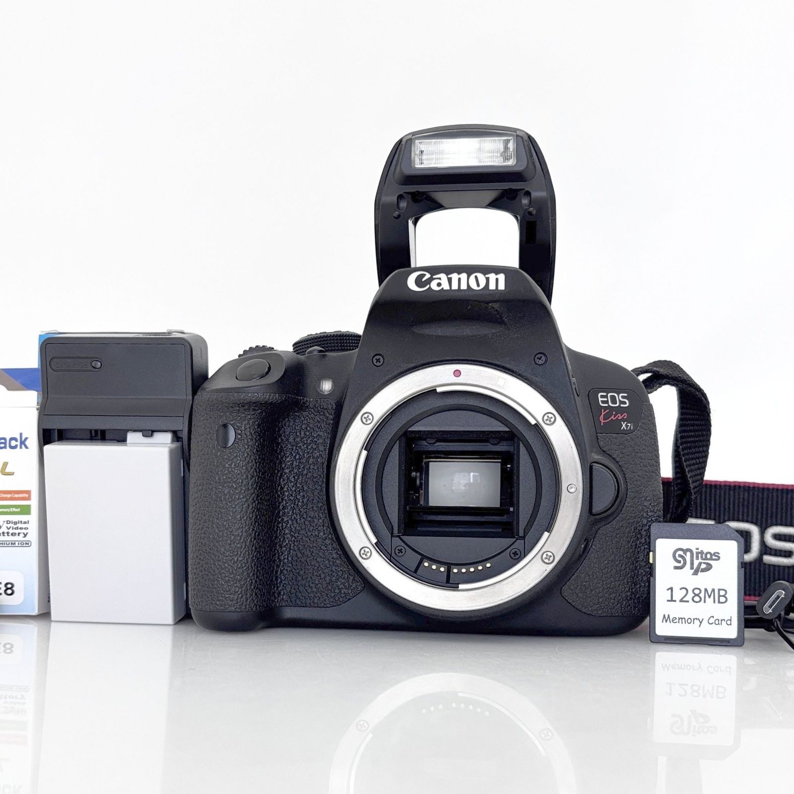 修理前提 液晶反転【キヤノン】CANON EOS Kiss X7i デジタル一眼レフカメラ + バッテリー #U658A