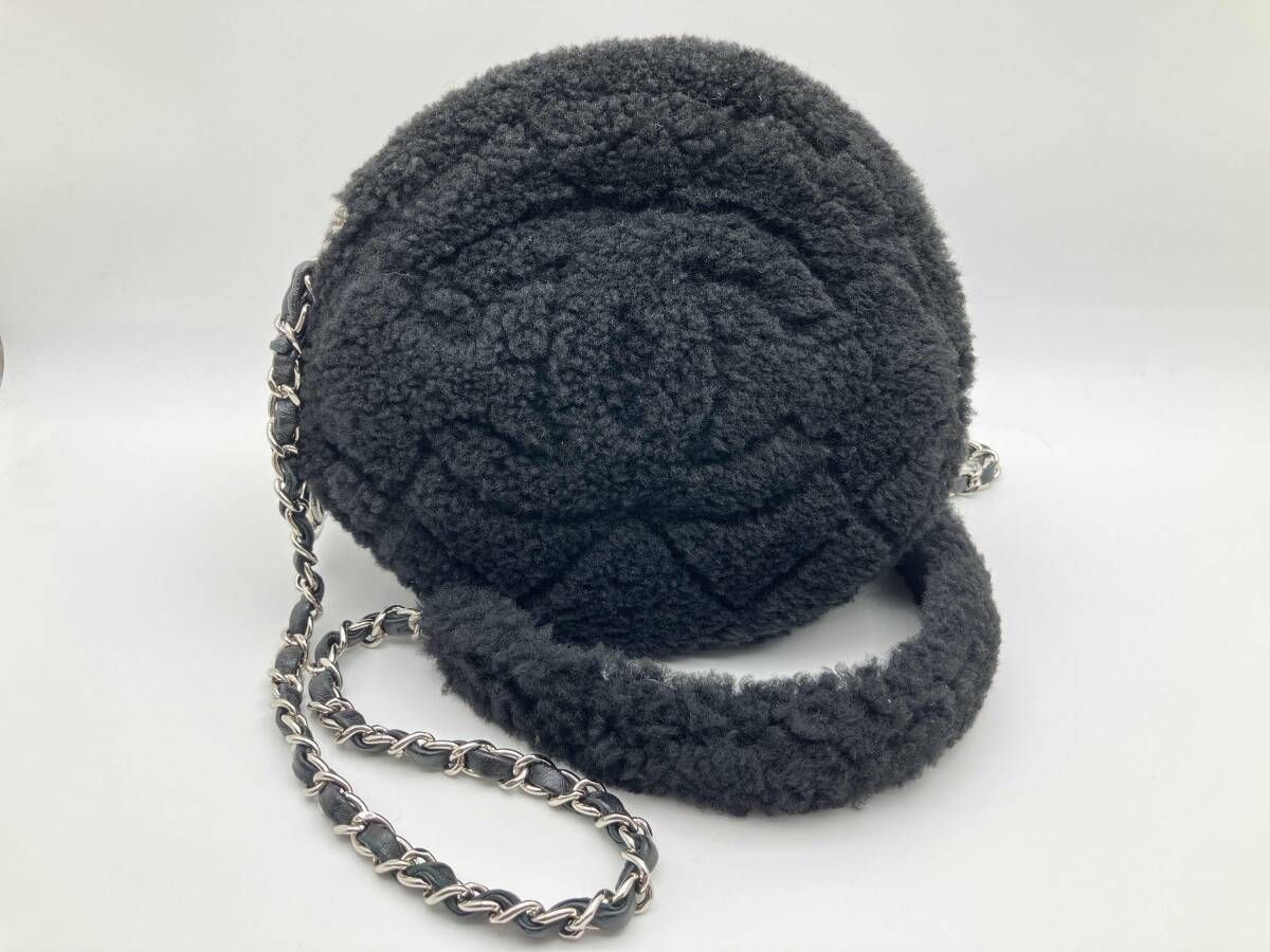 CHANEL ココマーク ファー チェーンショルダー バッグ 箱付