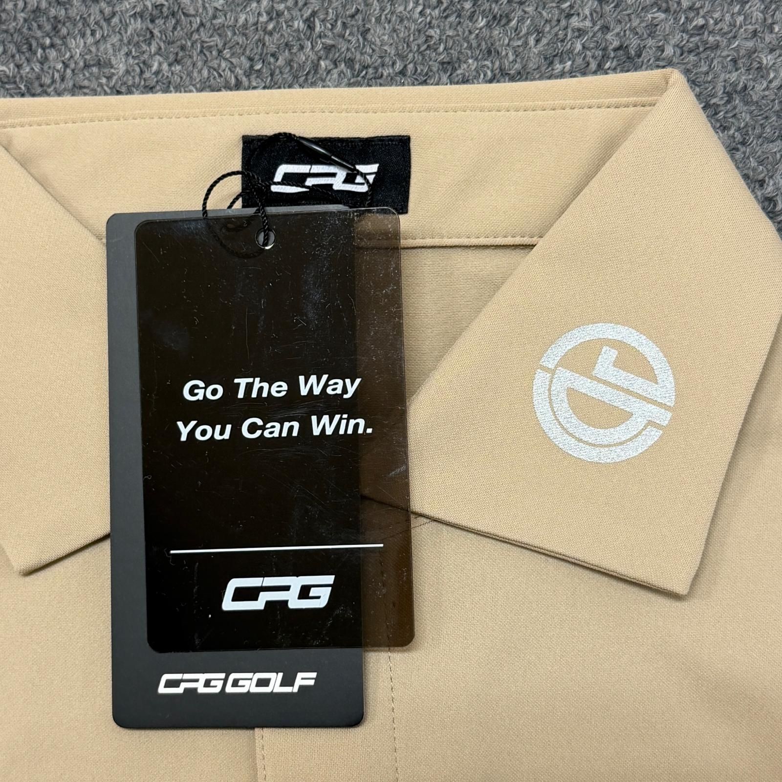 CPG GOLF ベージュ ポロシャツ サイズ3 参考上代19800円 未使用 CPG GOLF ポロシャツ 半袖 カットソー