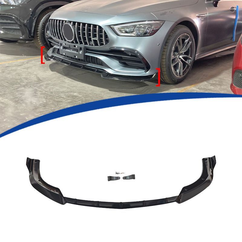 ベンツ AMG GT50 4ドア C197 2019-2023年対応 フロントリップスポイラー ABS製 ピアノブラック 外装アクセントパーツ