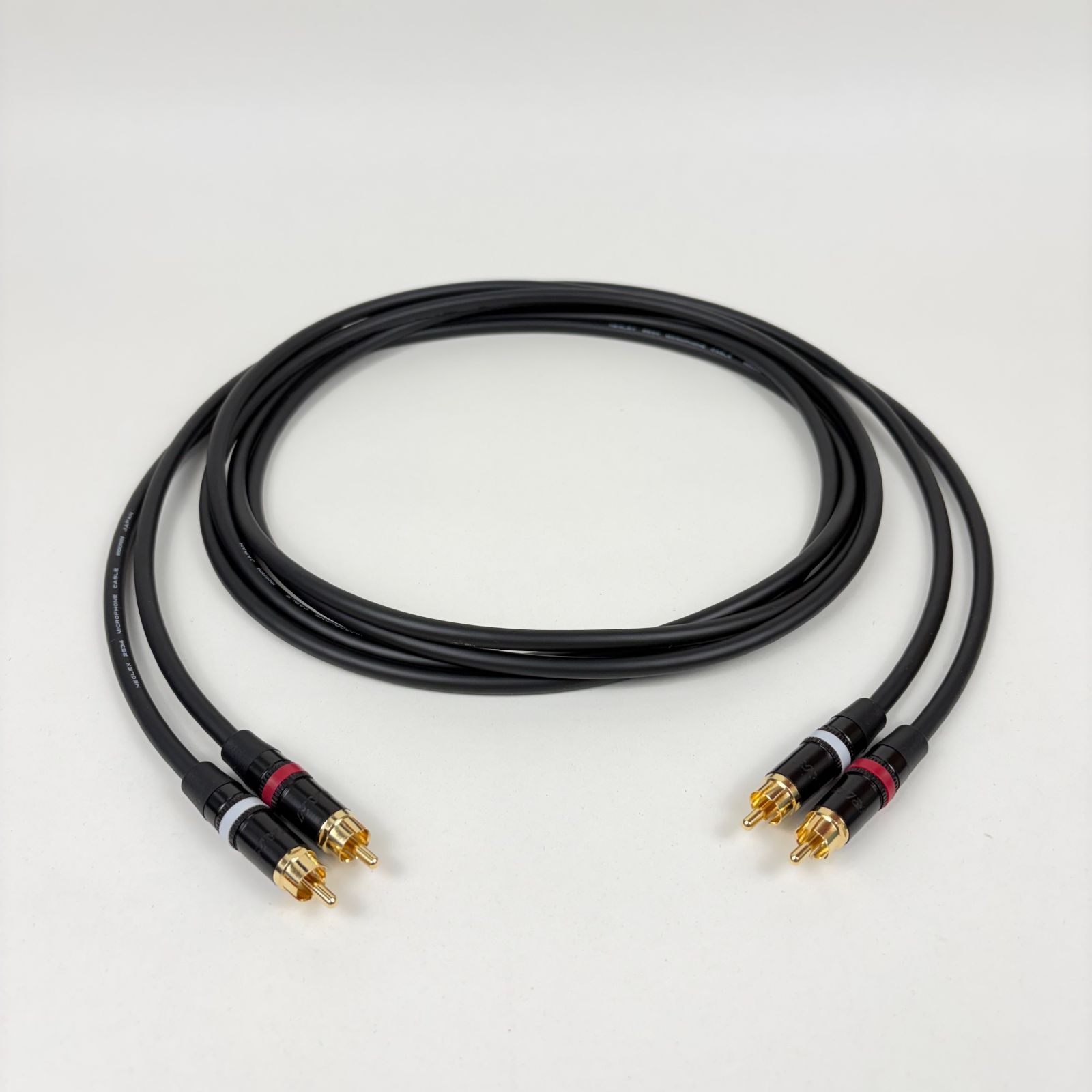 [4m] MOGAMI 2534 BLACK REAN リアン RCA オーディオ ケーブル 4m 2本セット