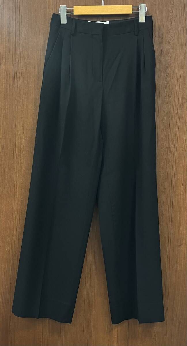 LOEWE ロエベ ブラック 2タック パンツ スラックス size36