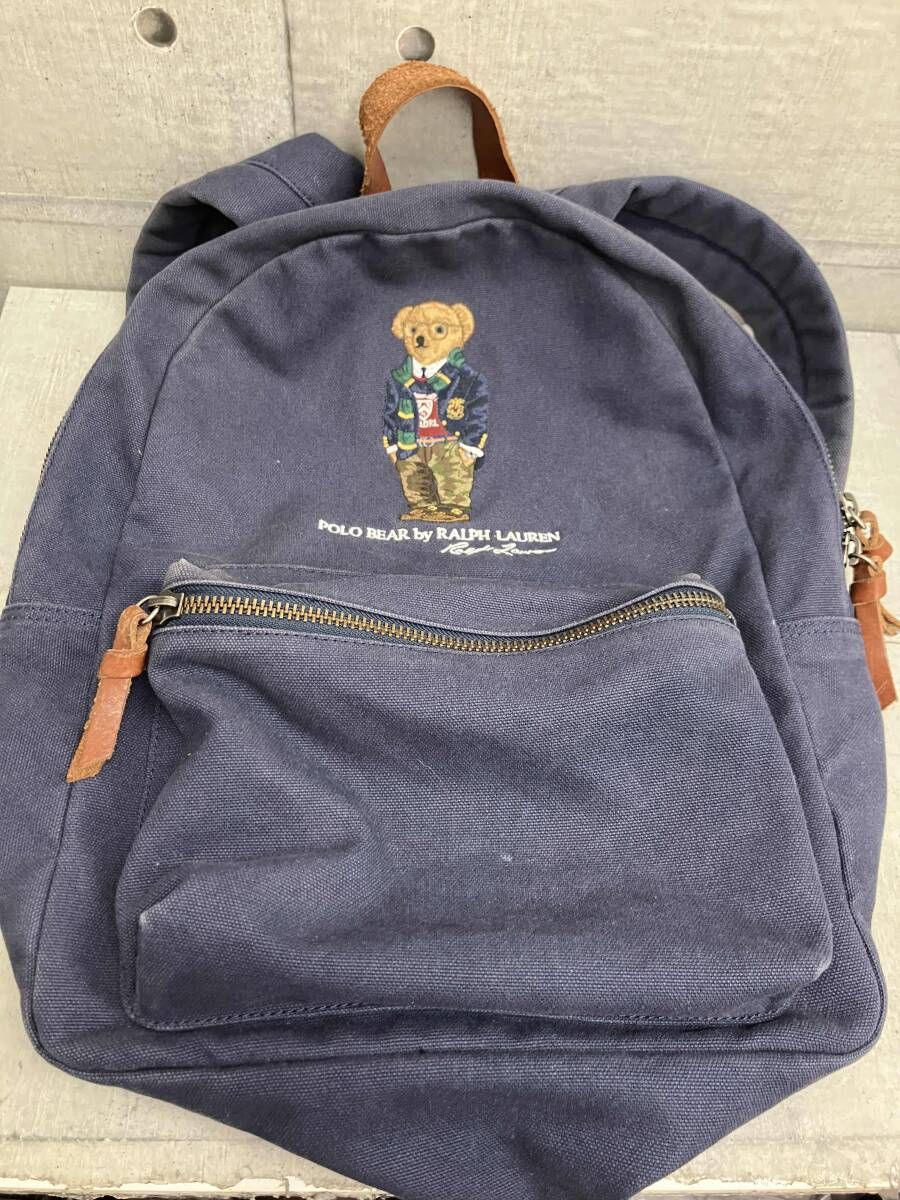 POLO RALPH LAUREN/リュック/405819537001ポロベアーキャンバスネイビー