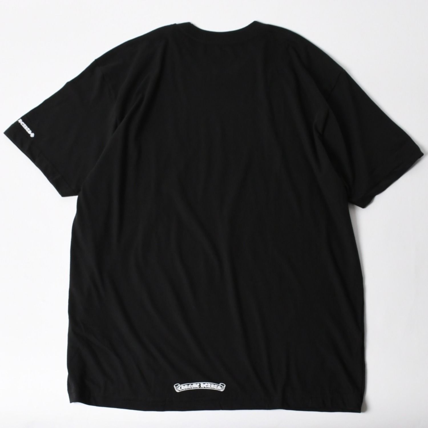 【美品】一部汚れあり　クロムハーツ ネックロゴ 半袖Tシャツ ブラック XL 新品未使用品 CHROME HEARTS クロムハーツ 半袖Tシャツ サイズXL