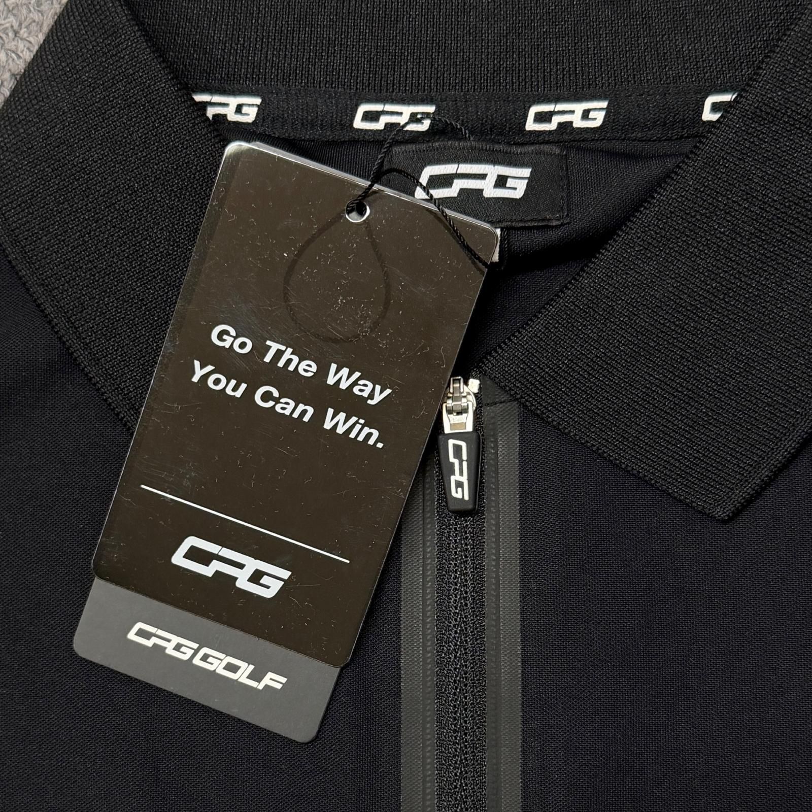 【新品未使用】CPG GOLF ニットポロシャツ 2(M) 参考上代24200円 未使用 CPG GOLF ハーフジップポロシャツ 半袖