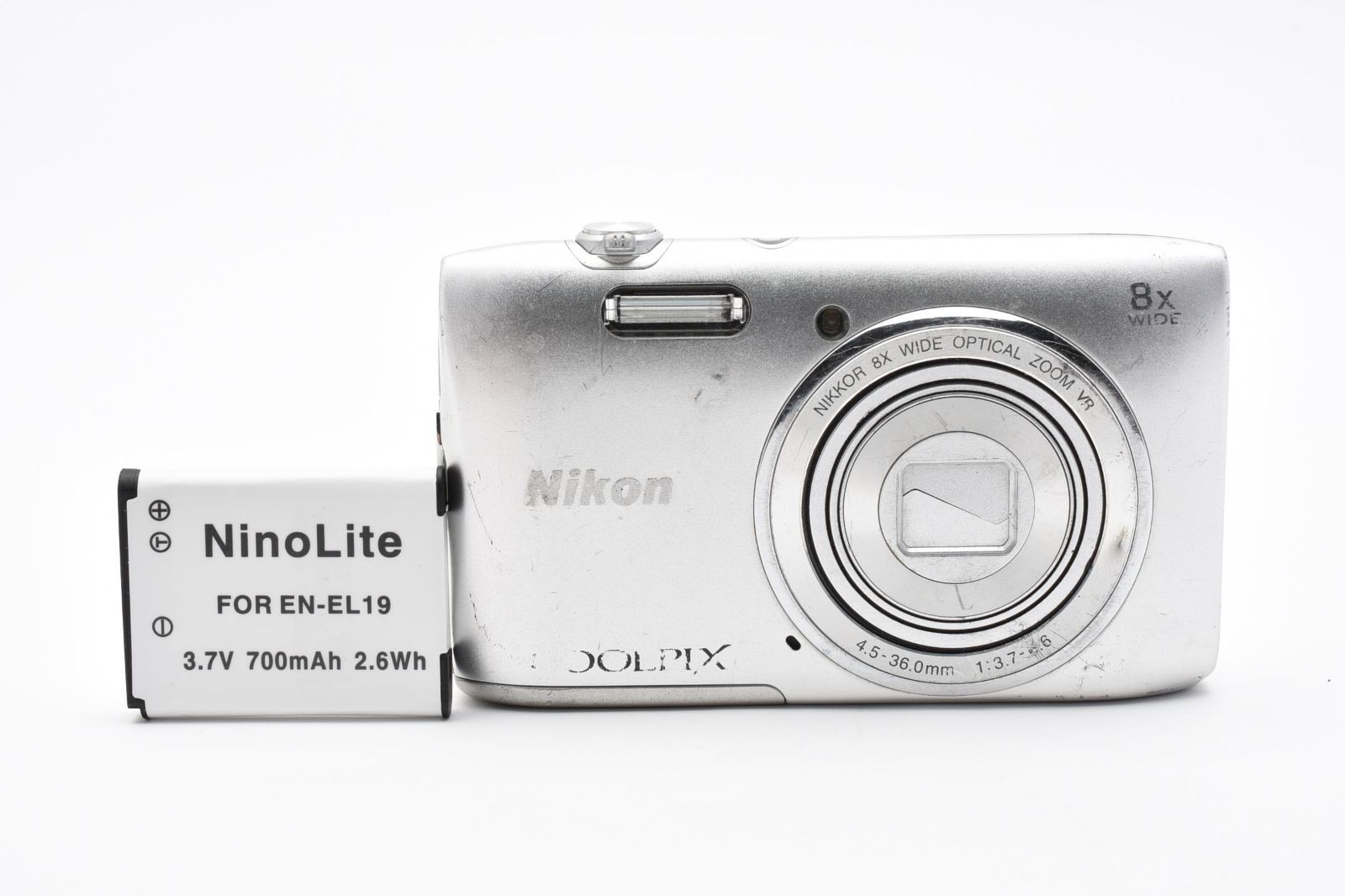 ☆動作品☆ ニコン Nikon COOLPIX S3600 シルバー コンパクトデジタル