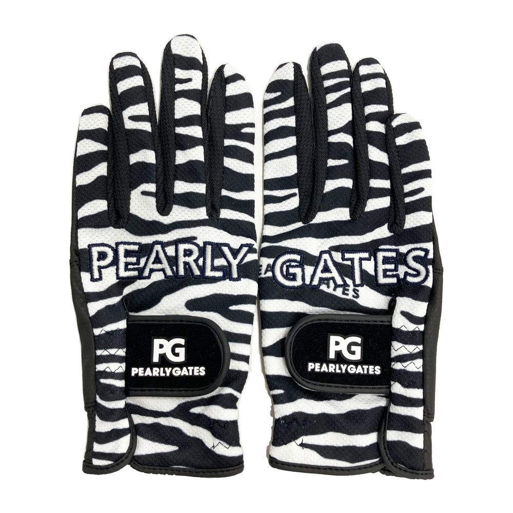 PEARLY GATES パーリーゲイツ 1285002 グローブ ゼブラ柄 ホワイト系 SS [240002005823] ゴルフウェア ストスト
