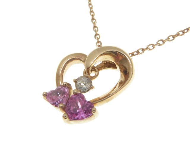 4℃ ヨンドシー K10PG/イロイシ/CZ/2.1g ﾈｯｸﾚｽ ネックレス K10ピンク