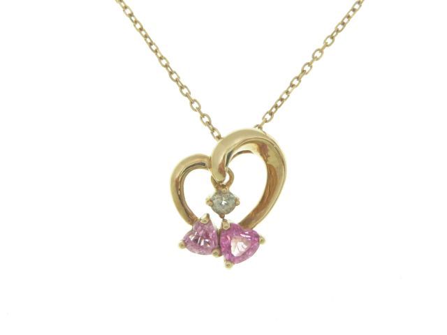 4℃ ヨンドシー K10PG/イロイシ/CZ/2.1g ﾈｯｸﾚｽ ネックレス K10ピンク
