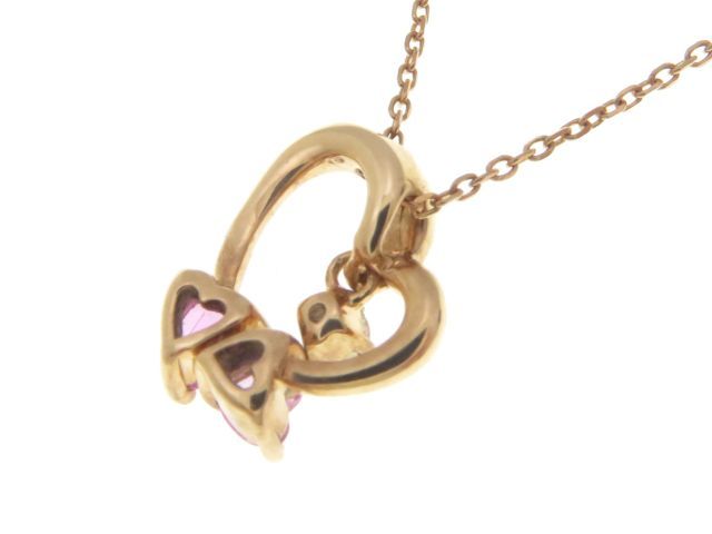 4℃ ヨンドシー K10PG/イロイシ/CZ/2.1g ﾈｯｸﾚｽ ネックレス K10ピンク