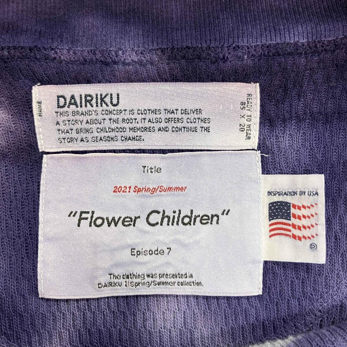 ダイリク　21ss C-7 Tie-dye Thearmal Tee DAIRIKU / ダイリク 2021SS Tie-Dye Thearmal Tee パープル系 サイズL