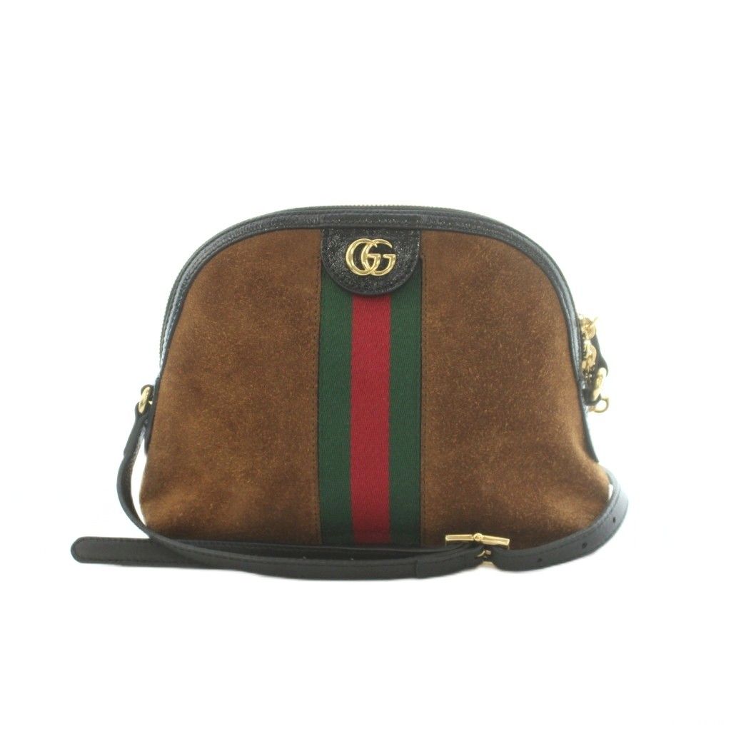 グッチ GUCCI オフィディア ショルダーバッグ スエード×レザー 茶 ブラウン 499621 /MI ■OS ■OH ■SH 39,585円