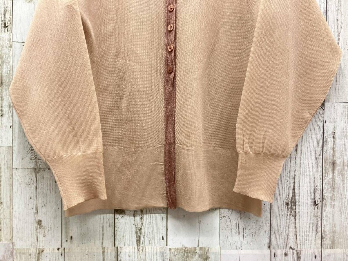 Ameri VINTAGE - アメリヴィンテージ UNDRESSED ニットカーディガン F ライトベージュ AMERI SHEER LONG KNIT CARDIGAN薄手カ-ディガン ベージュ系 F アメリ