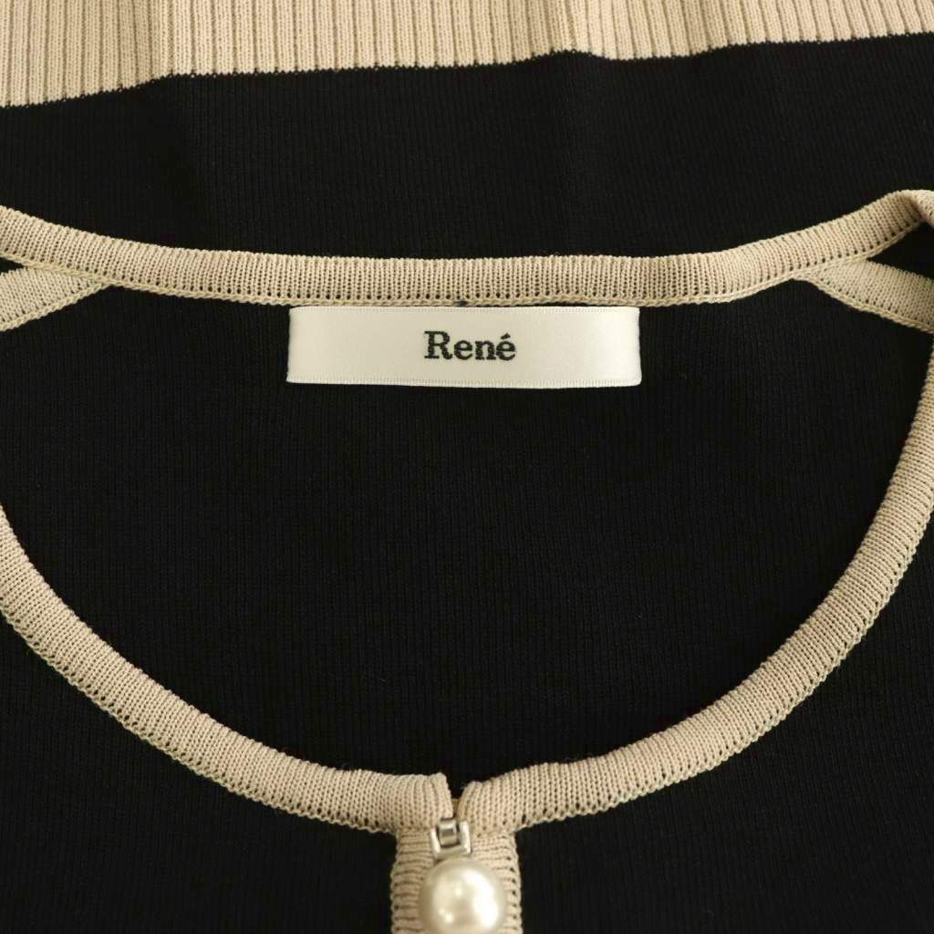 ルネ Rene 6912390A フェイクパールジップアップクロップド