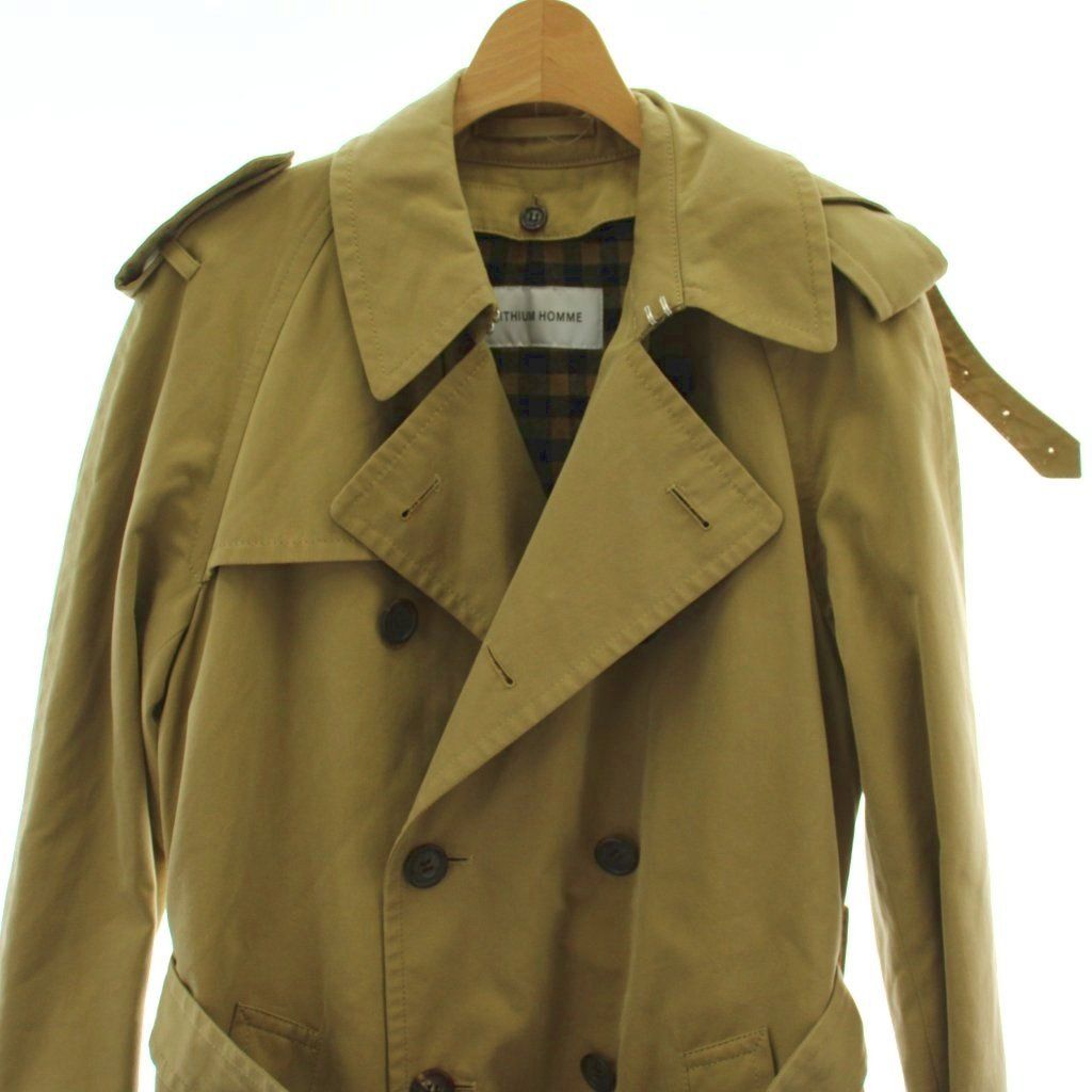 LITHIUM HOMME(リチウムオム) ベージュ トレンチコート リチウム オム LITHIUM HOMME OLMETEX RAGLAN SLEEVE LONG TRENCH COAT