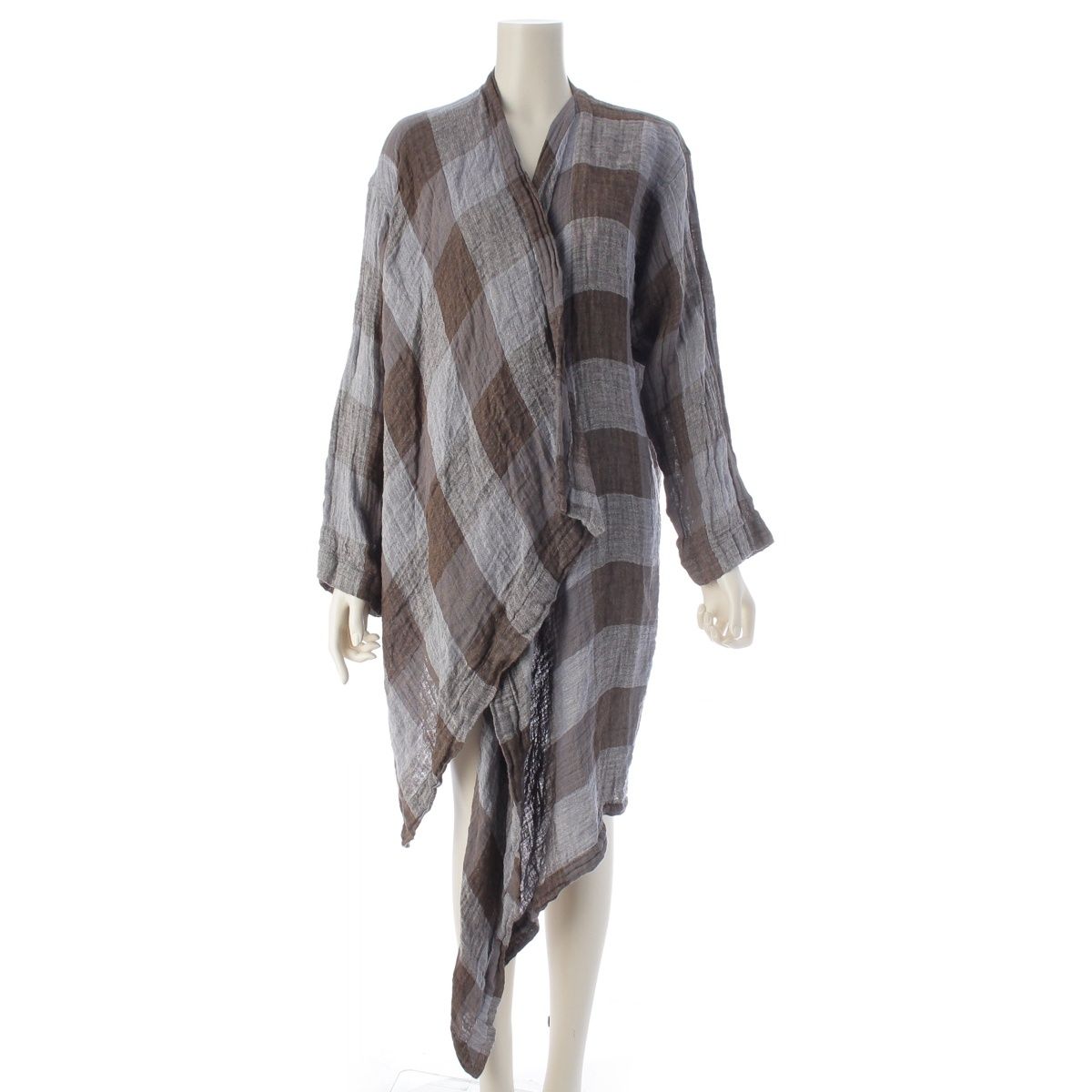 イッセイミヤケ ペルマネンテ ISSEI MIYAKE PERMANENTE 80s リネン コットン 羽織 ジャケット VG61028 マルチカラー パープル M【中古】