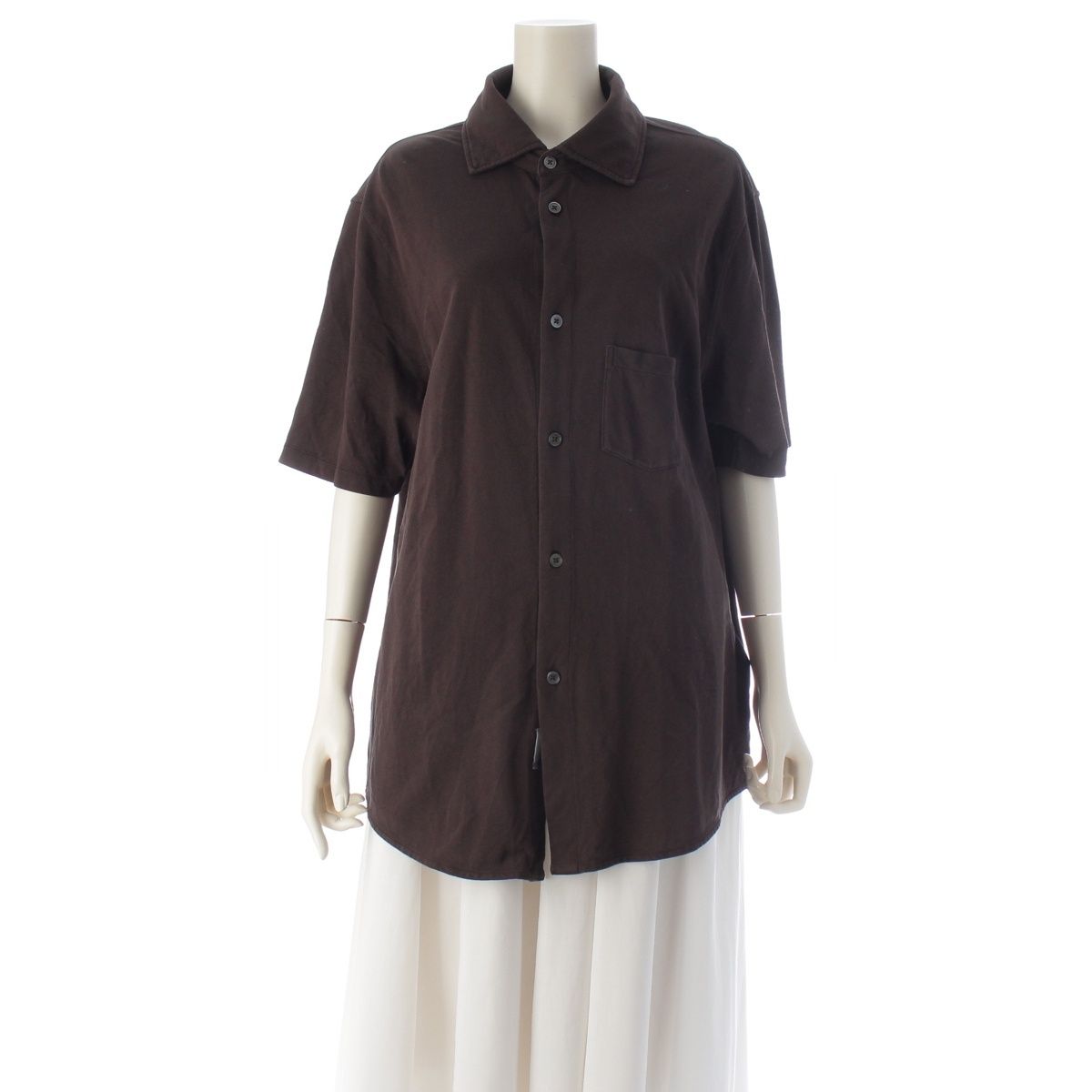 アワーレガシー 25SS コットン 半袖シャツ トップス 51-231-10-011321 ブラウン 46【中古】 アワーレガシー 25SS コットン 半袖シャツ トップス 51-231-10-011321