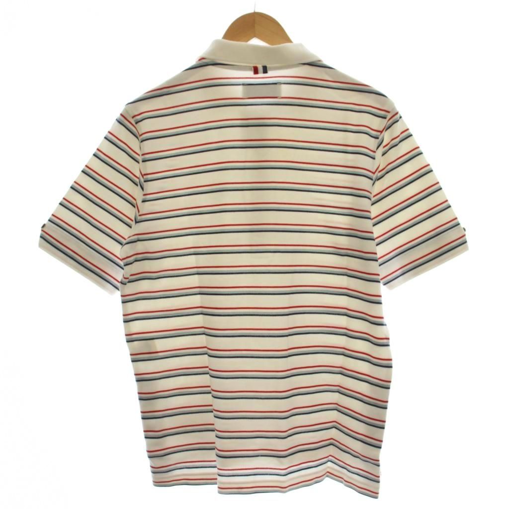 トムブラウン THOM BROWNE ポロシャツ 半袖 ボーダー 2 白 ホワイト
