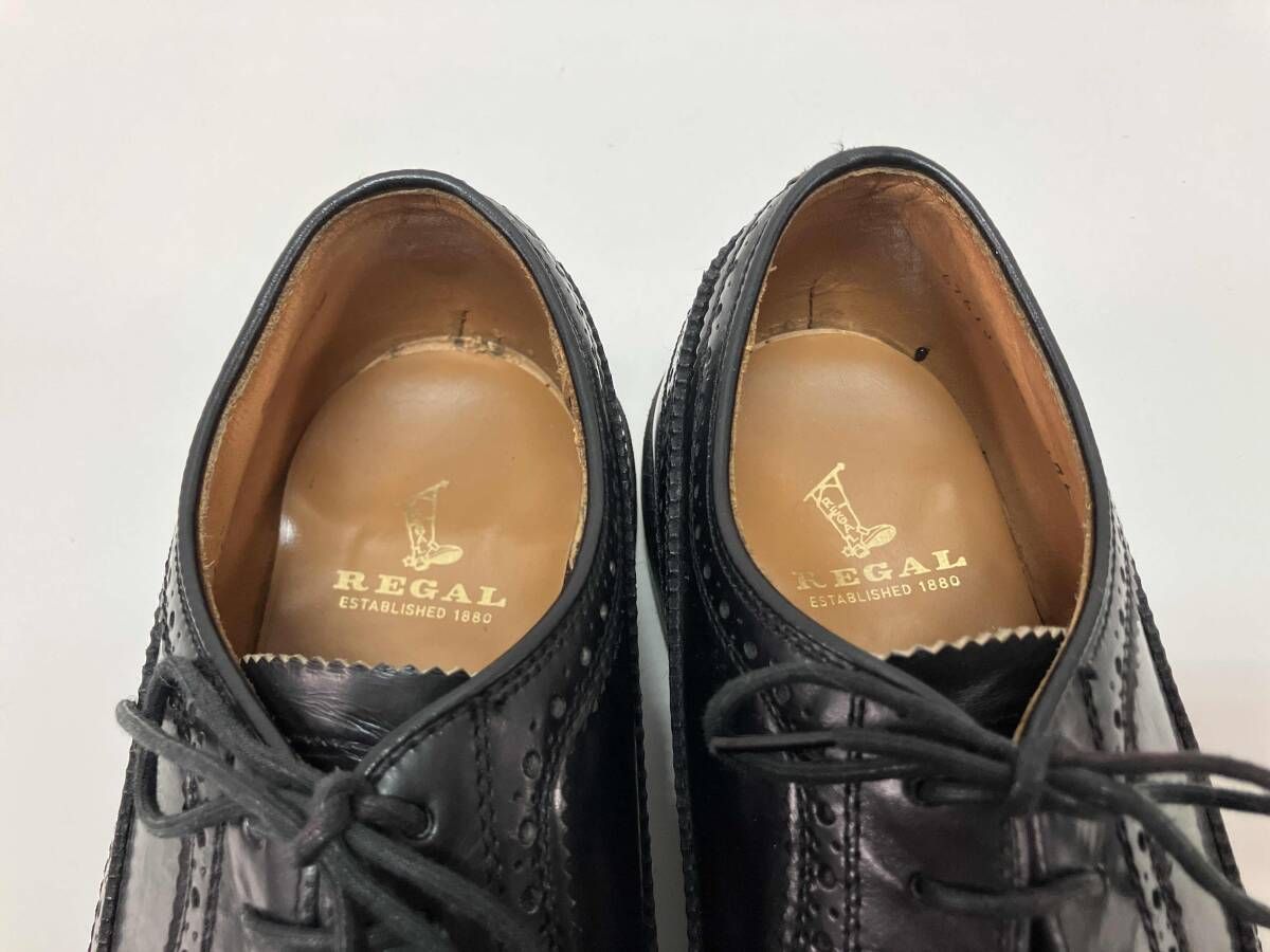 REGAL リーガル ウィングチップ 2589 ブラック レザー 24.5cm - メルカリ