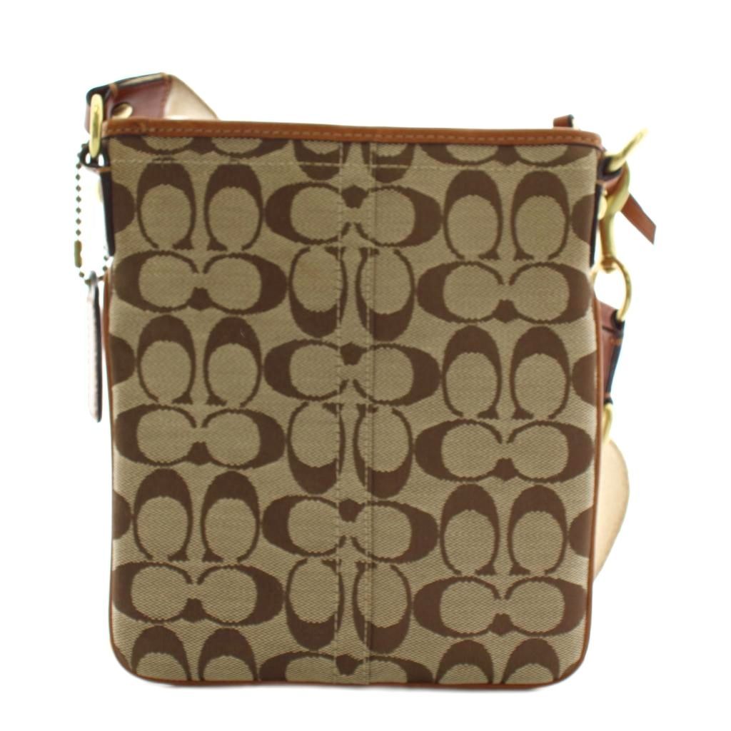 COACH コーチ レザー ショルダーバッグ ハンドバッグ ブラウン コーチ COACH シグネチャー ショルダーバッグ キャンバス レザー