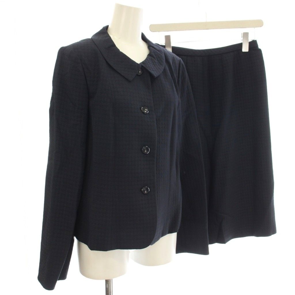 レリアン Leilian スーツ セットアップ スカート ジャケット 11 ネイビー 紺 CN-0700070 /☆G