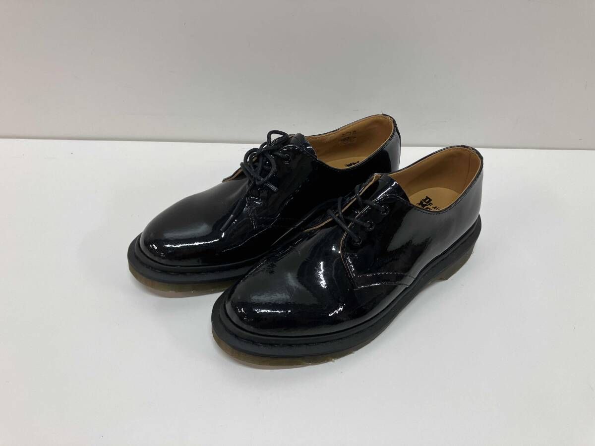 Dr. Martens ドクターマーチン ×BEAMS 3ホール パテントレザー UK6 25.0cm ブラック ショートブーツ