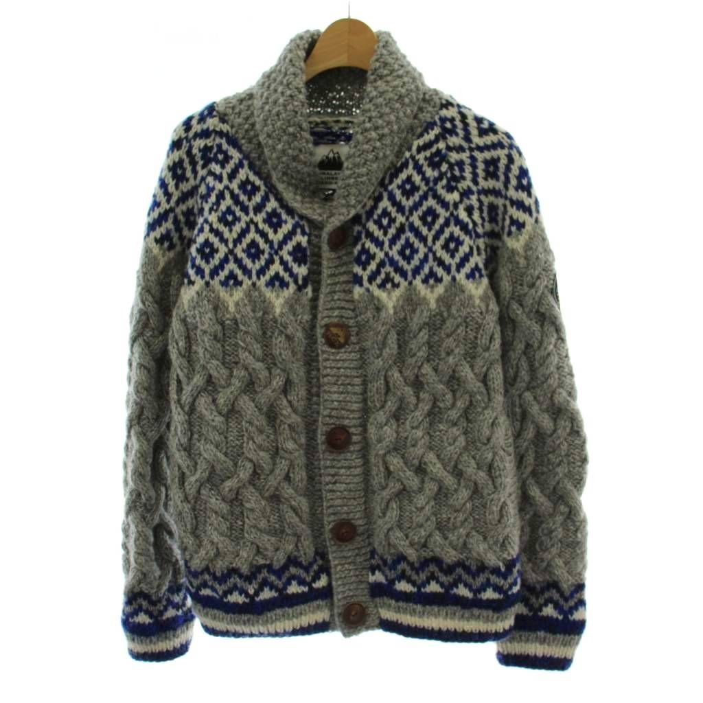 ヒマラヤン クライマーズ ハンドニット HIMALAYAN CLIMBER'S HAND-KNIT カウチンニット カーディガン S グレー 長袖 HCK-19F16 /GG
