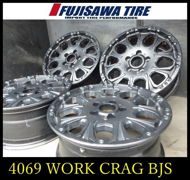 【4069】50B▲送料無料▲WORK CRAG BJS▲16x7.0J 5穴114.3 +38◆4本 26104315