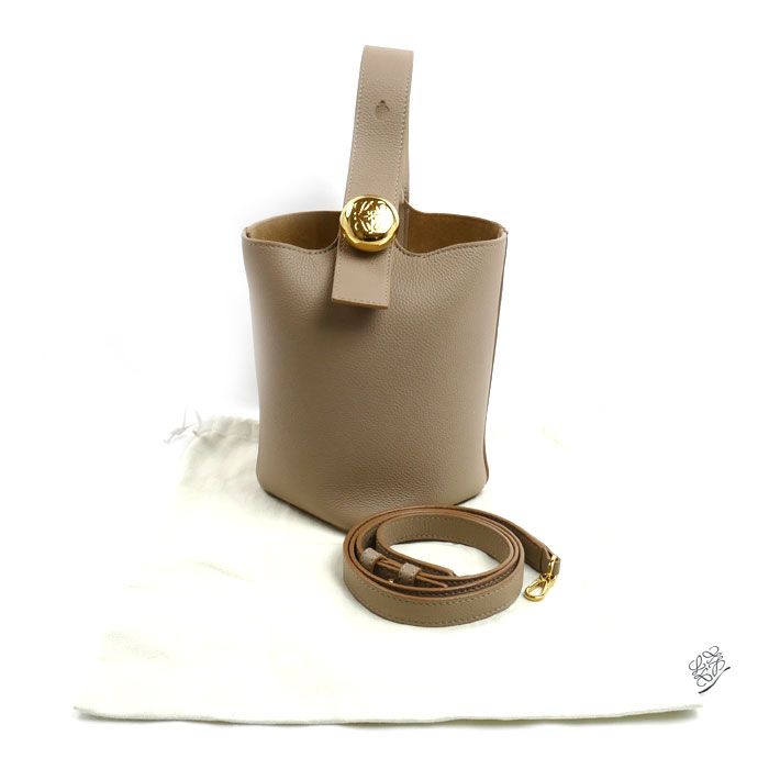 LOEWE ロエベ ペブル バケット ミニ 2Wayショルダーバッグ サンド
