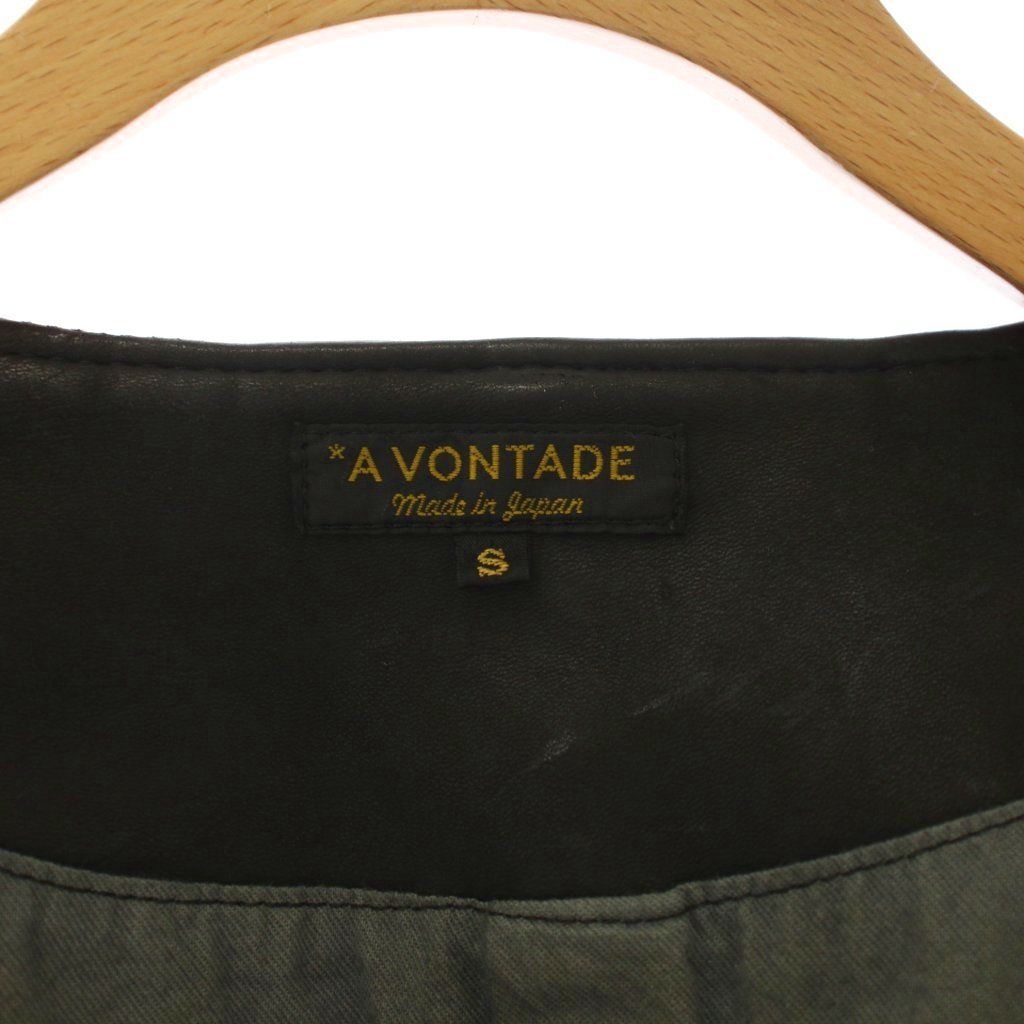 アボンタージ A VONTADE ライダース レザージャケット ノーカラー